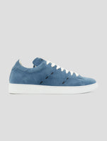 Kiton Light Blue Leather Suede Sneakers