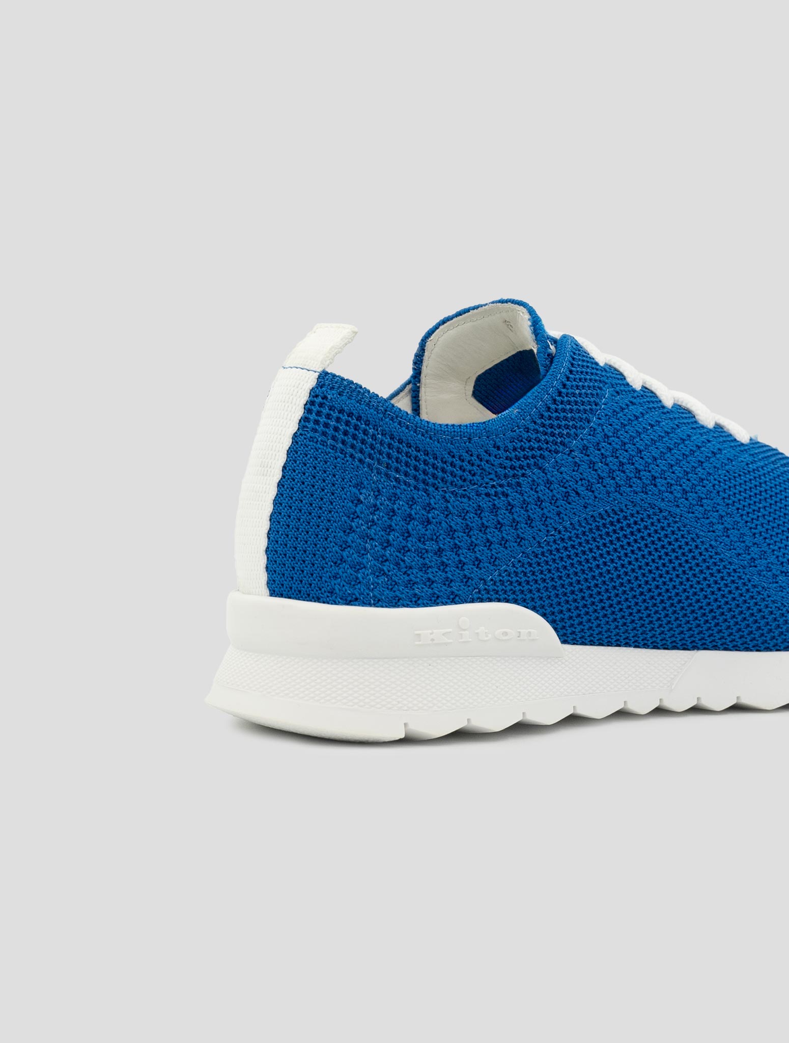 Kiton Blue Cotton Ea Sneakers