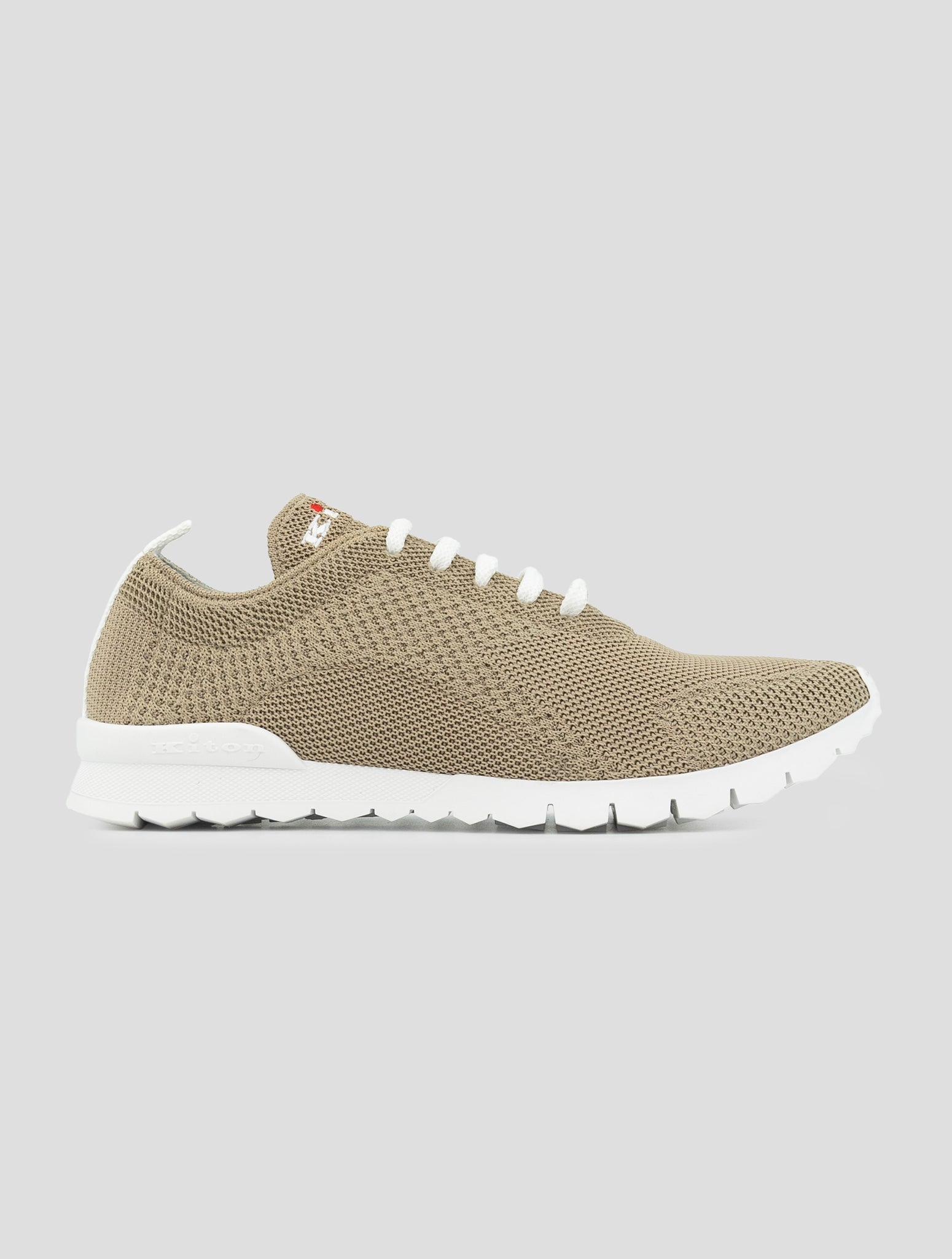 Kiton Beige Cotton Ea Sneakers
