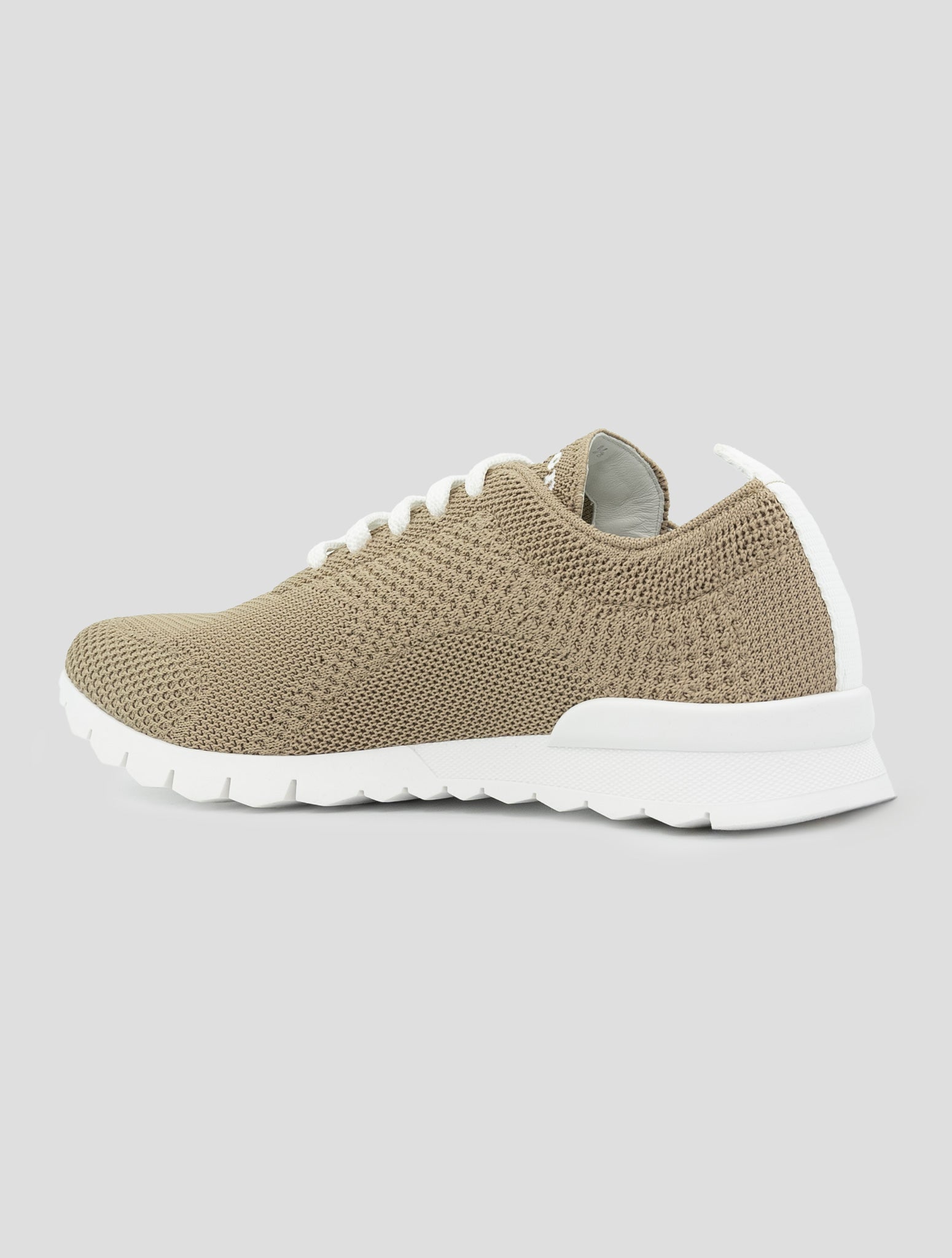 Kiton Beige Cotton Ea Sneakers