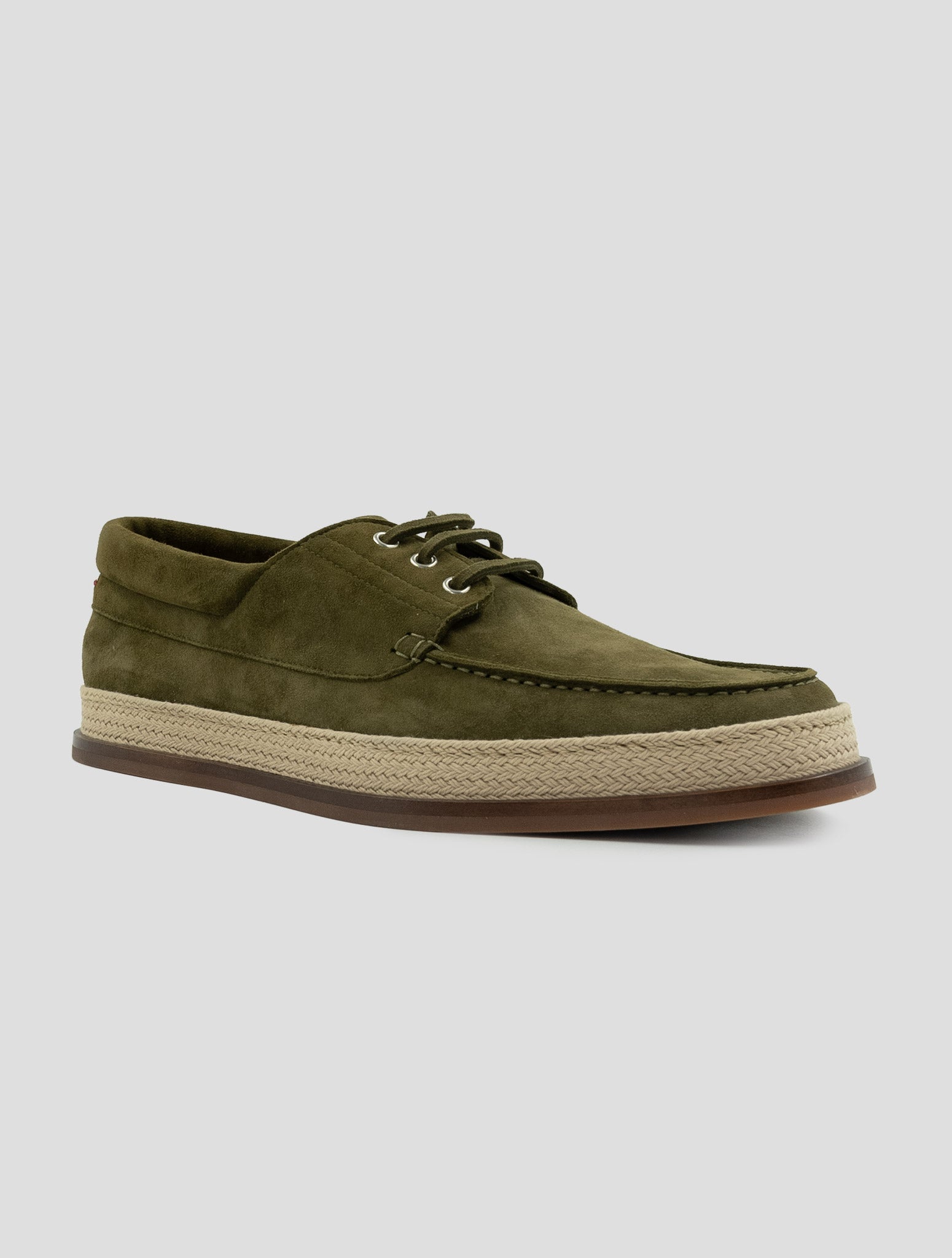 Kiton Green Leather Suede Sneakers