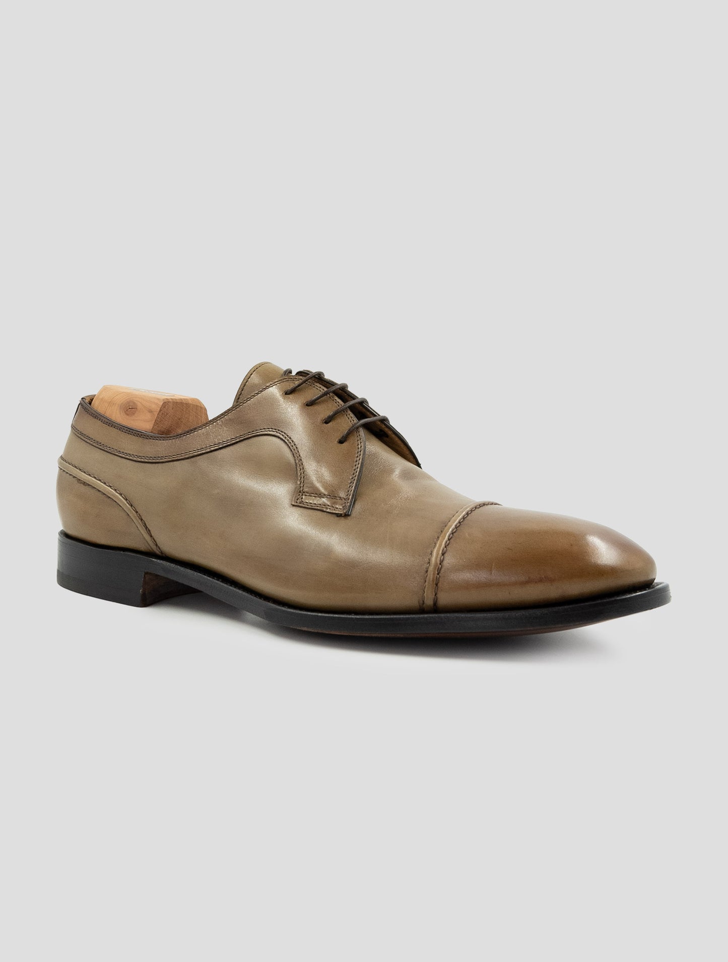 Kiton Beige Leather Suede Dress Shoes