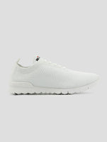 Kiton White Cotton Ea Sneakers