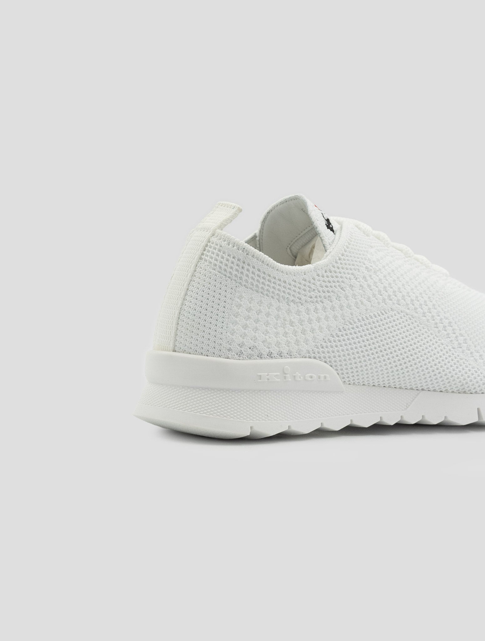 Kiton White Cotton Ea Sneakers