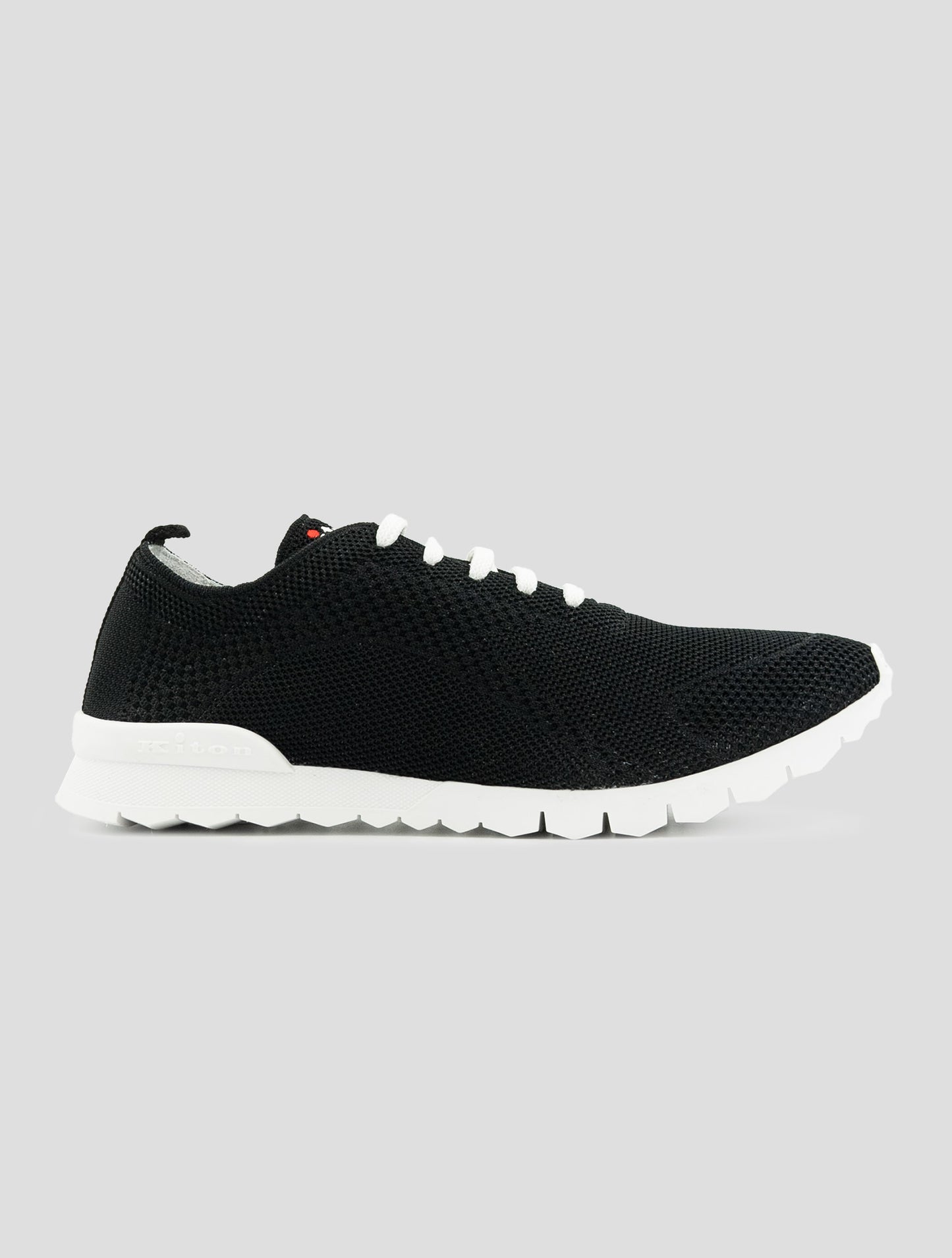 Kiton Black Cotton Ea Sneakers