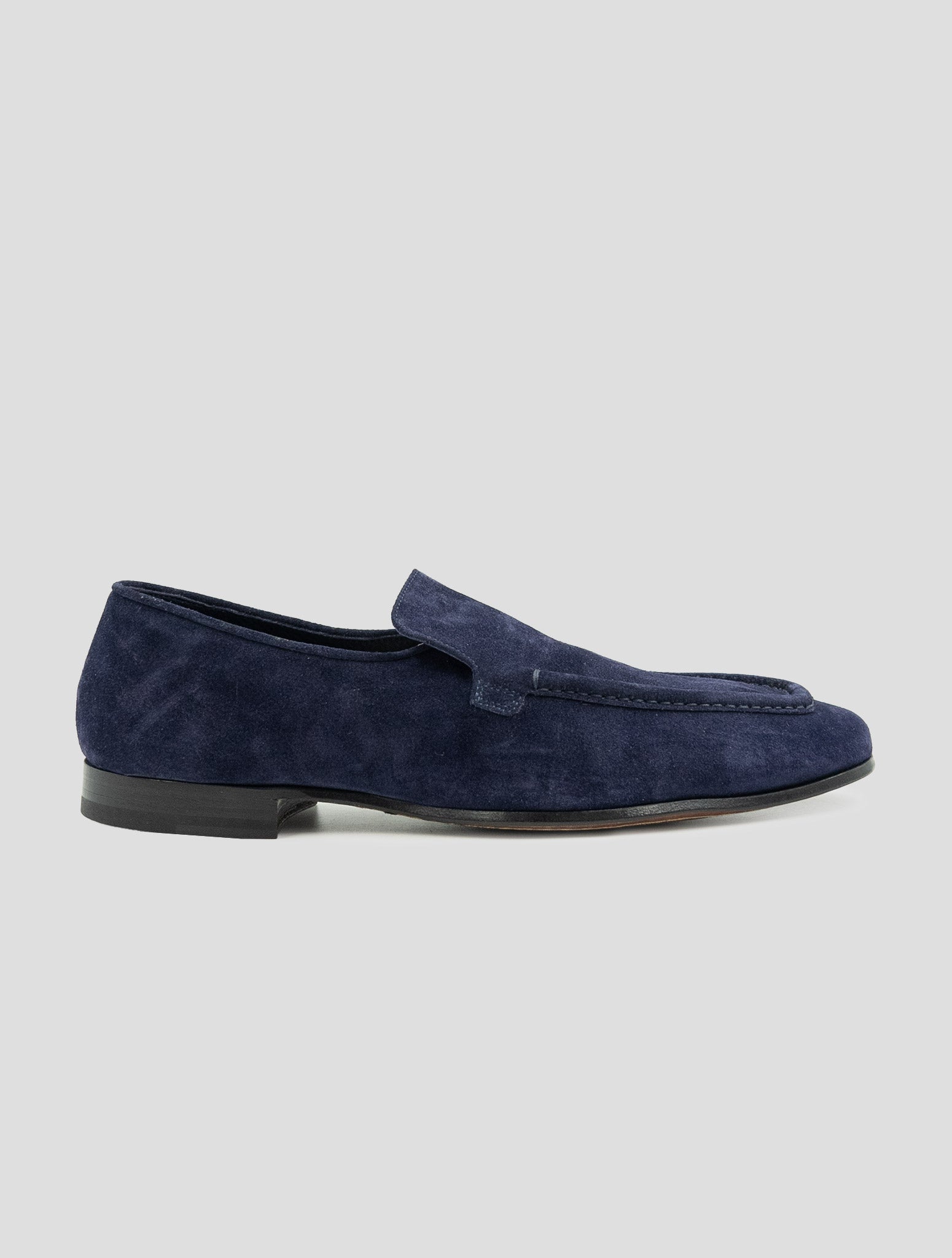 Kiton Blue Leather Loafers