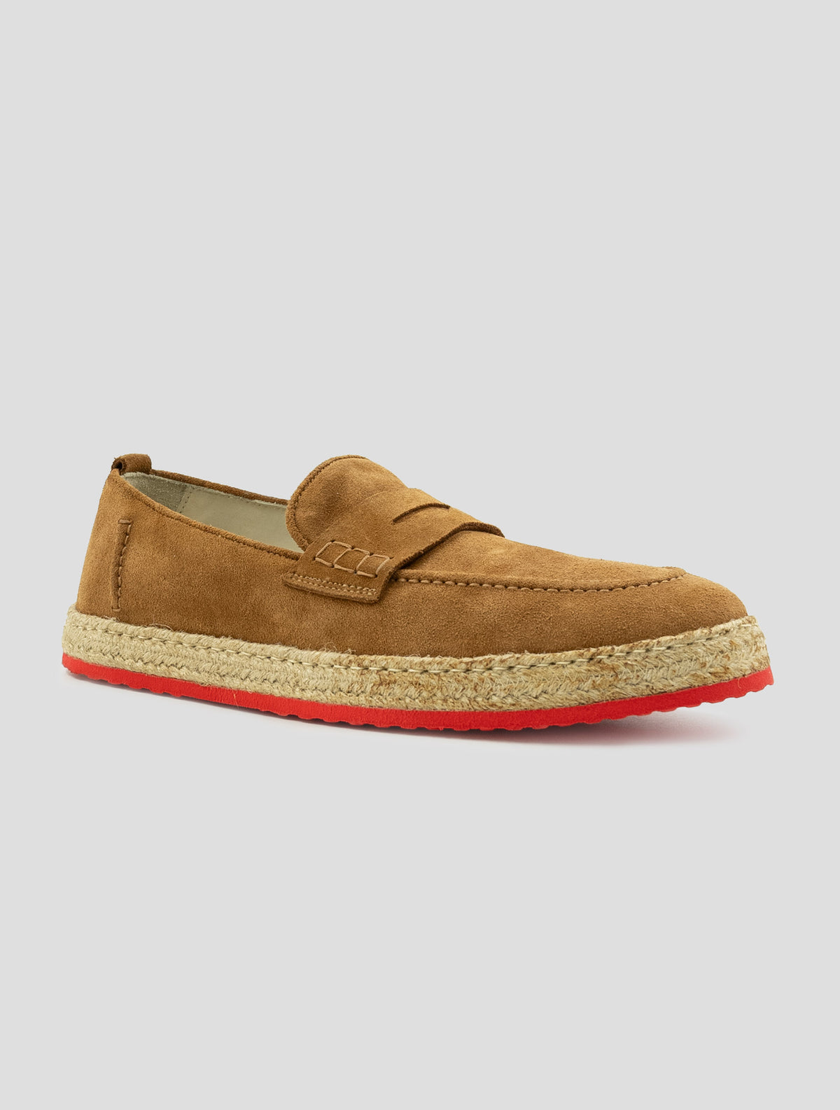 Kiton Brown Leather Suede Espadrillas