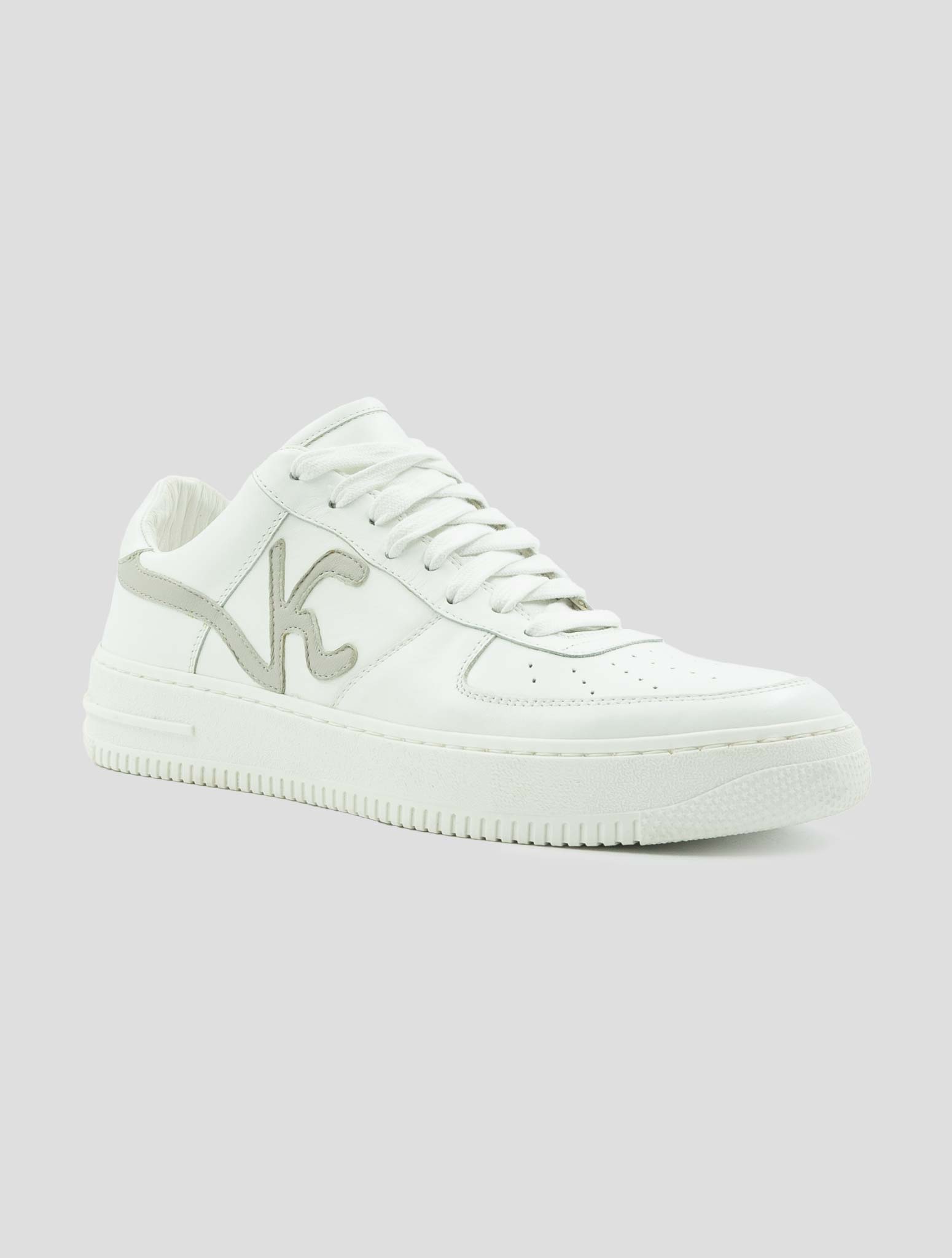 Kiton White Leather Sneakers
