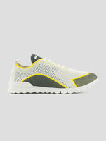 Kiton Gray Yellow Cotton Ea Sneakers