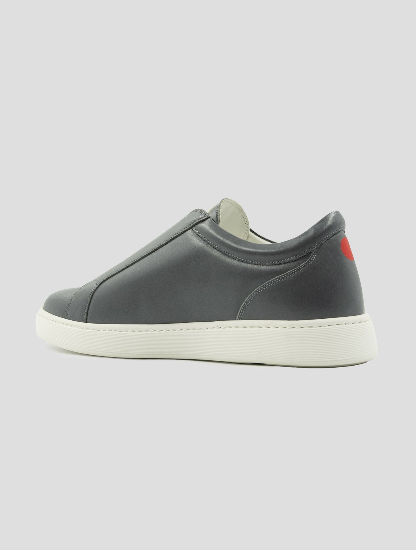 Kiton Gray Leather Sneakers