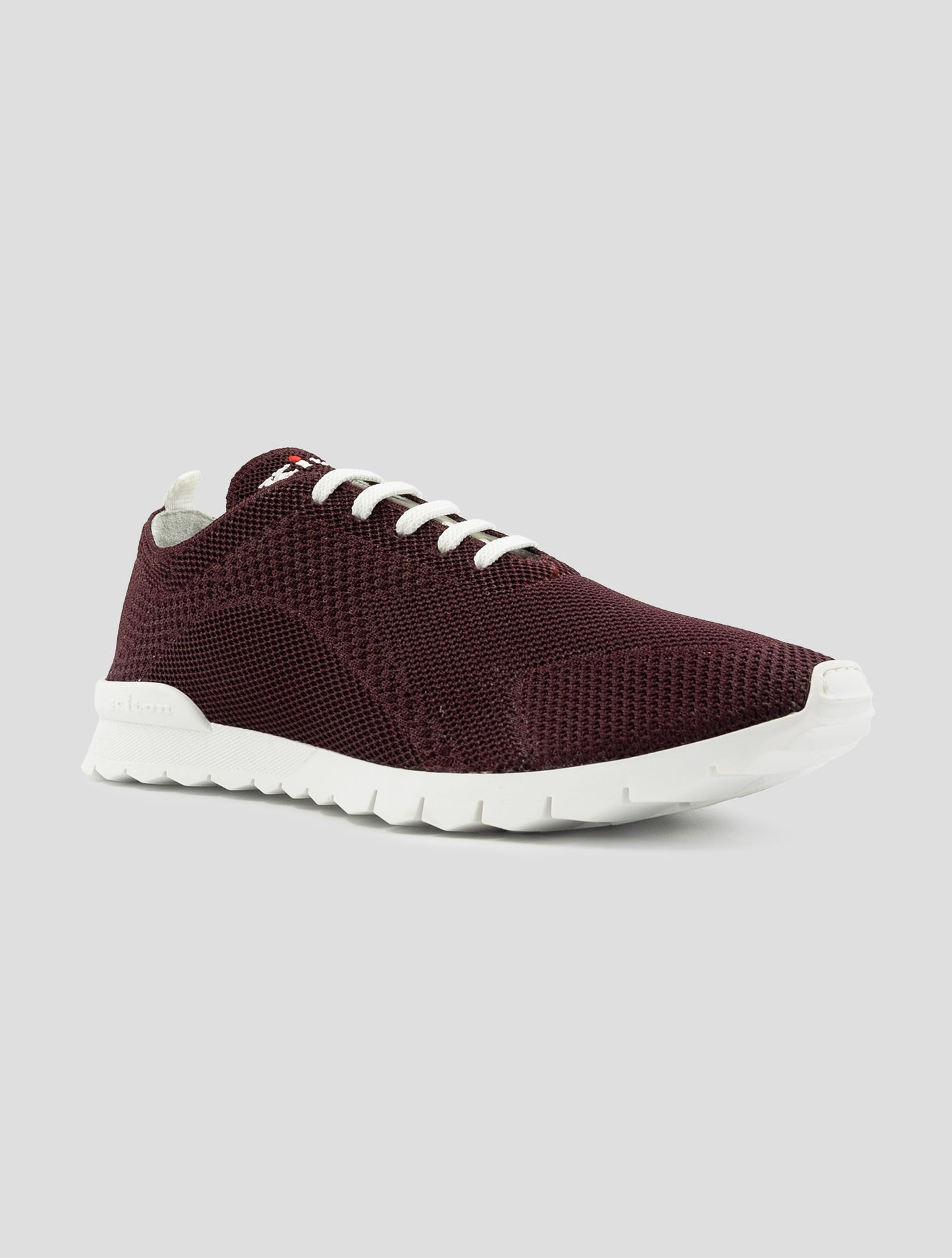 Kiton Burgundy Cotton Ea Sneakers