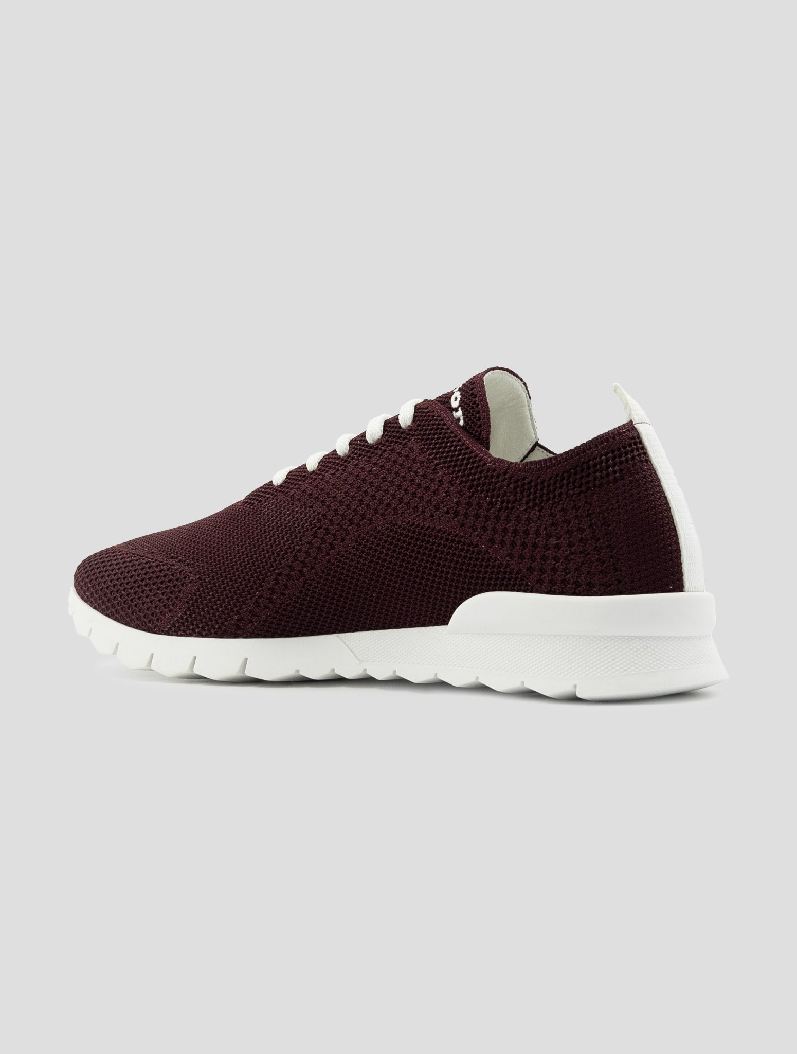 Kiton Burgundy Cotton Ea Sneakers