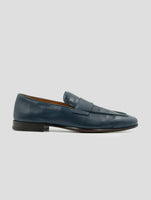 Kiton Blue Leather Loafers