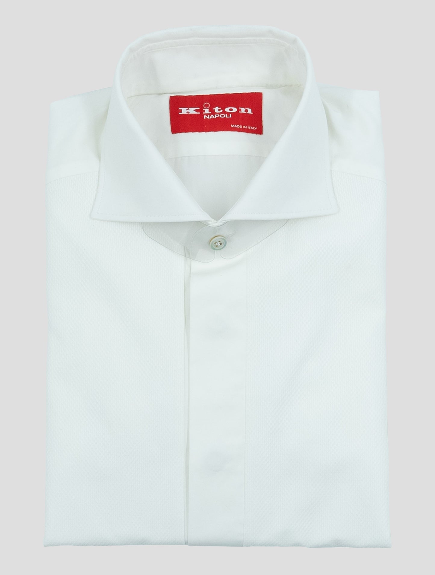 Kiton White Cotton Shirt