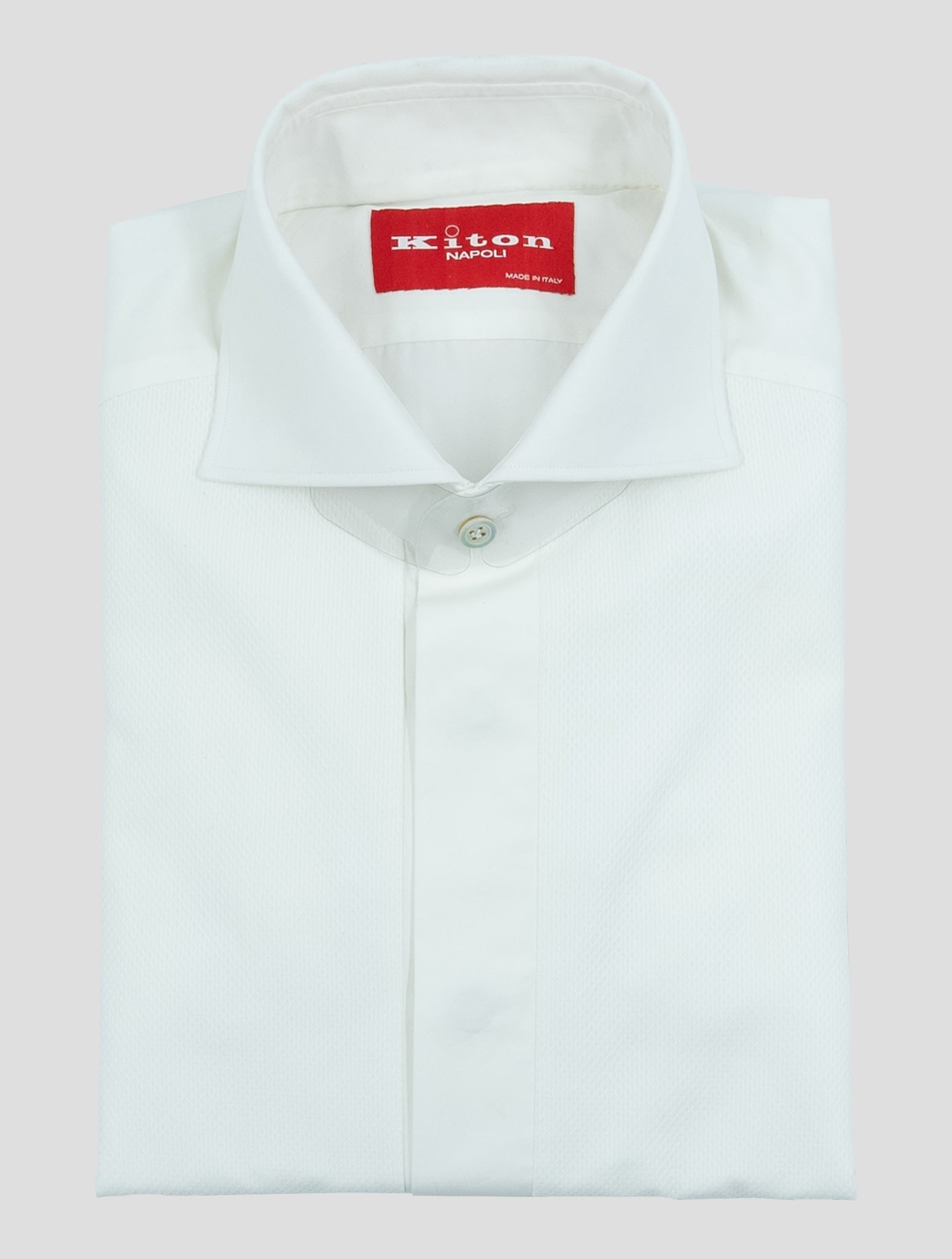 Kiton White Cotton Shirt
