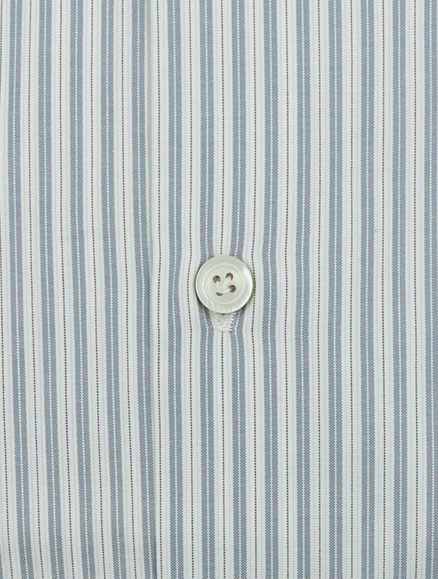 Kiton Gray White Cotton Shirt
