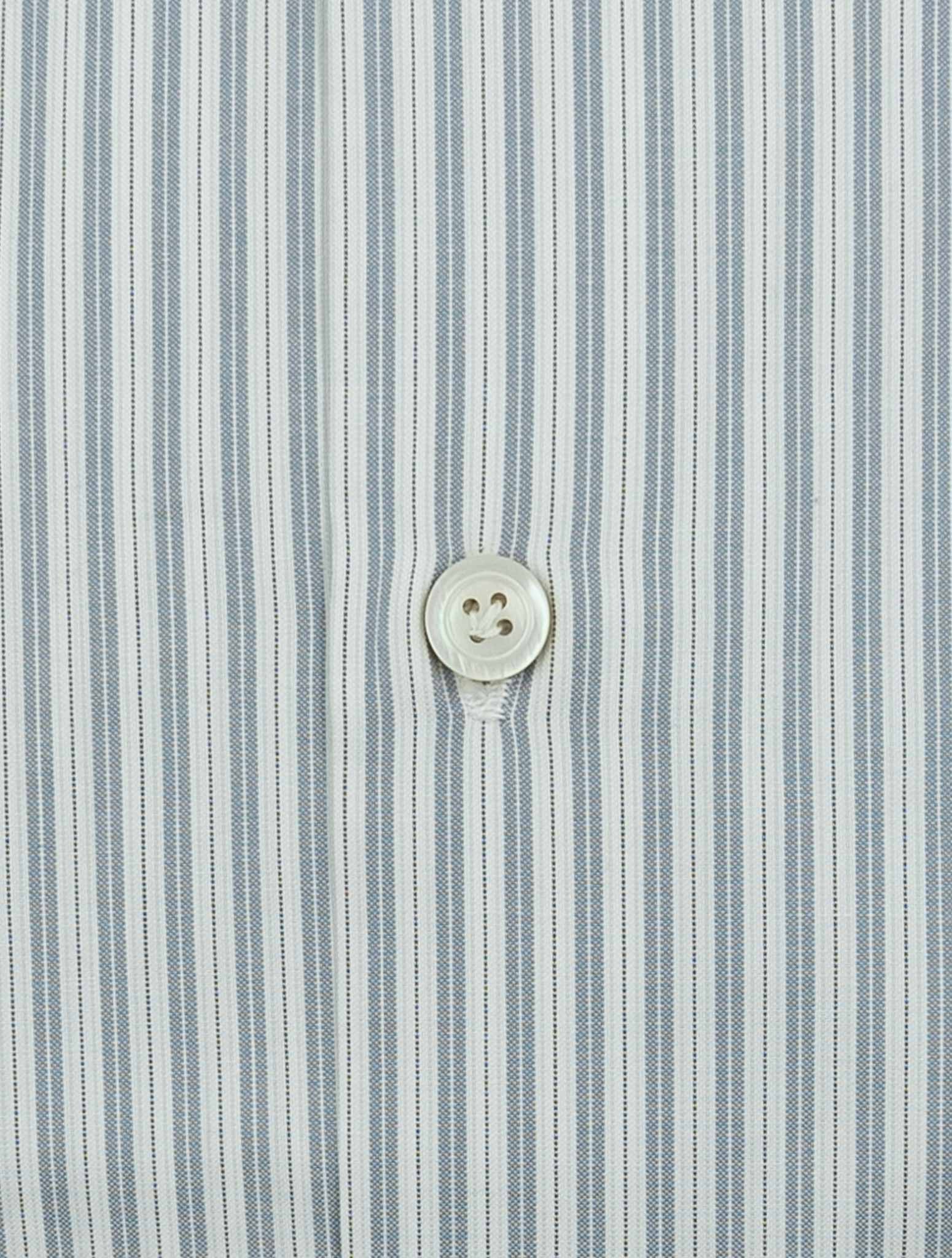 Kiton Gray White Cotton Shirt