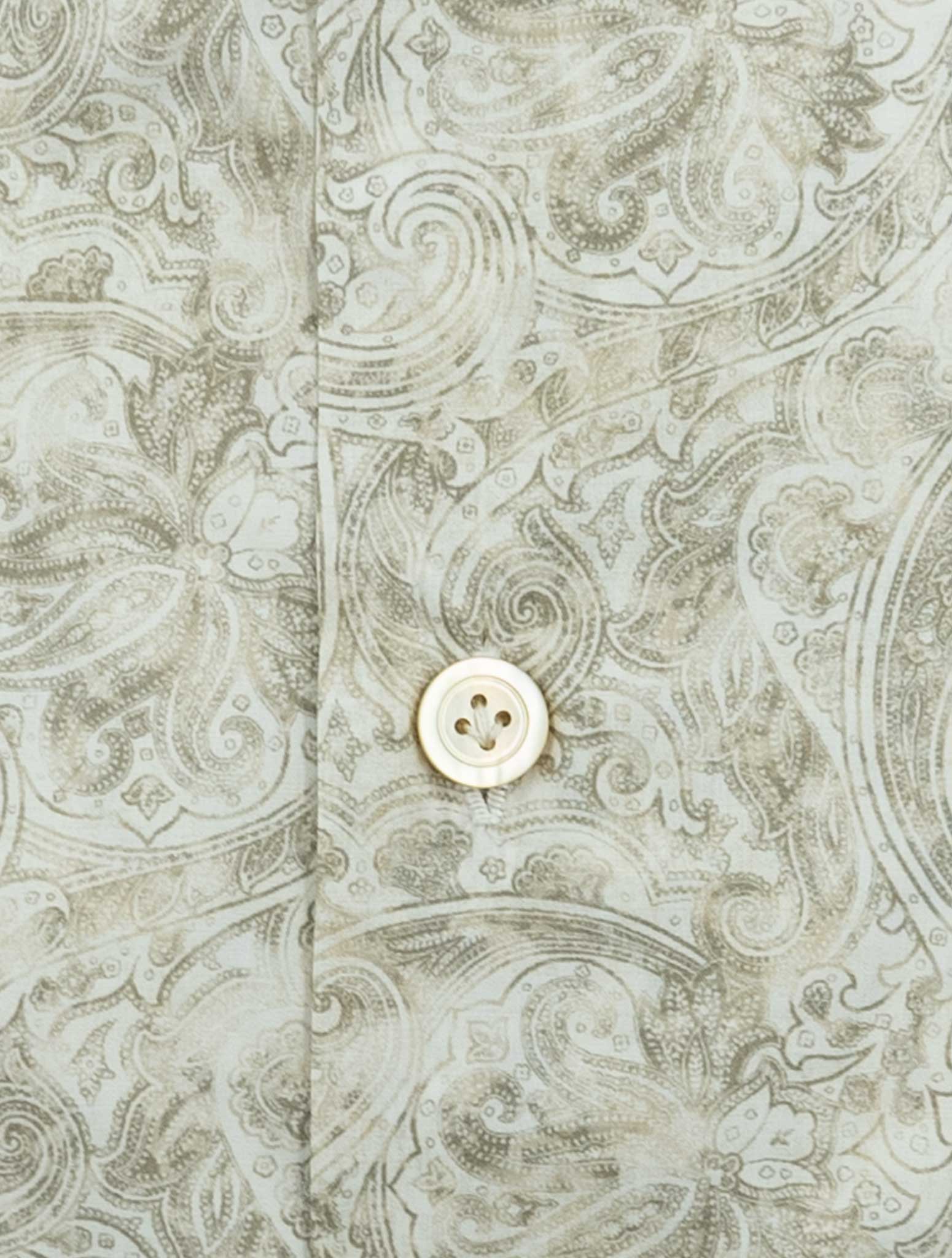 Kiton Beige White Cotton Ea Shirt