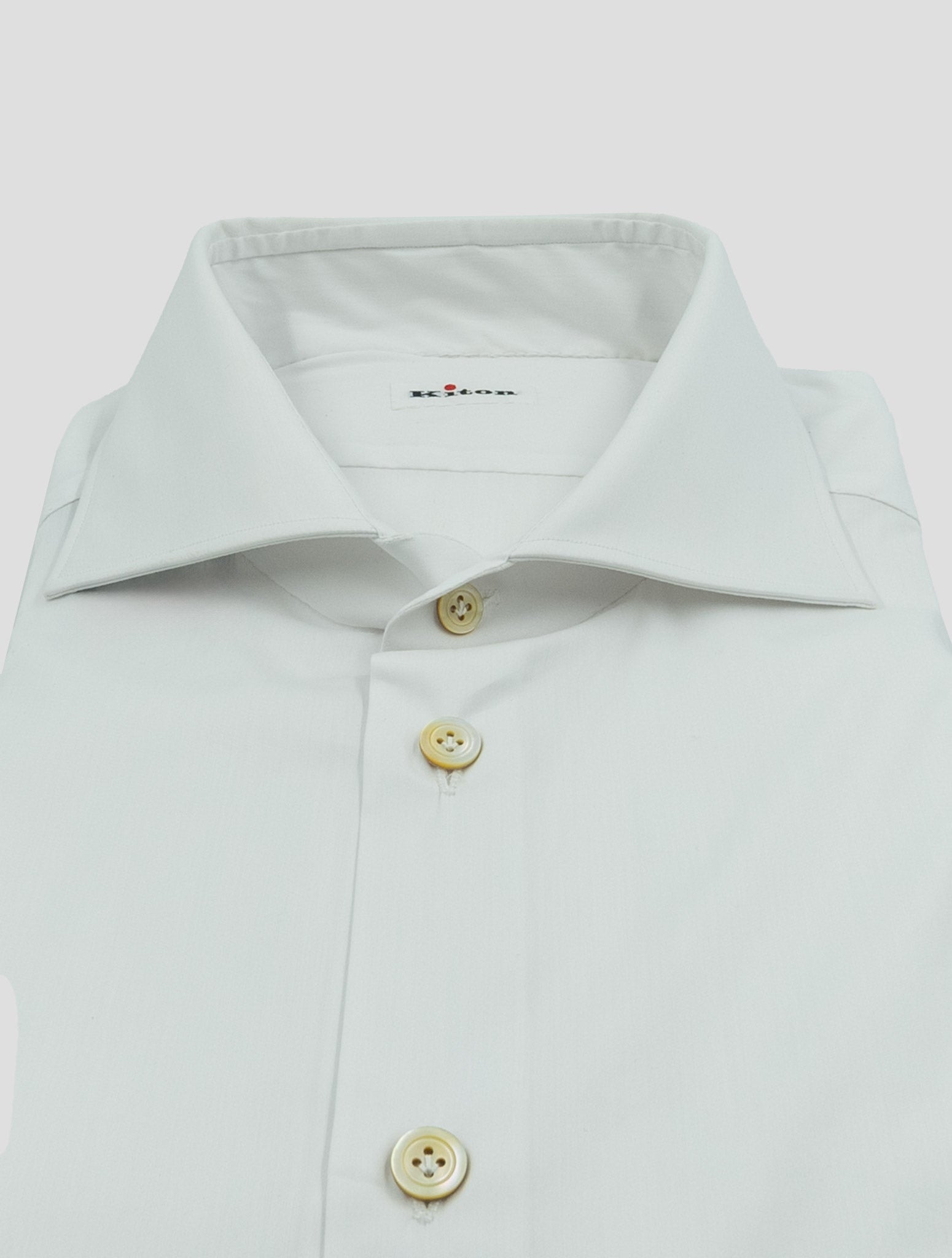 Kiton White Cotton Pa Ea Shirt