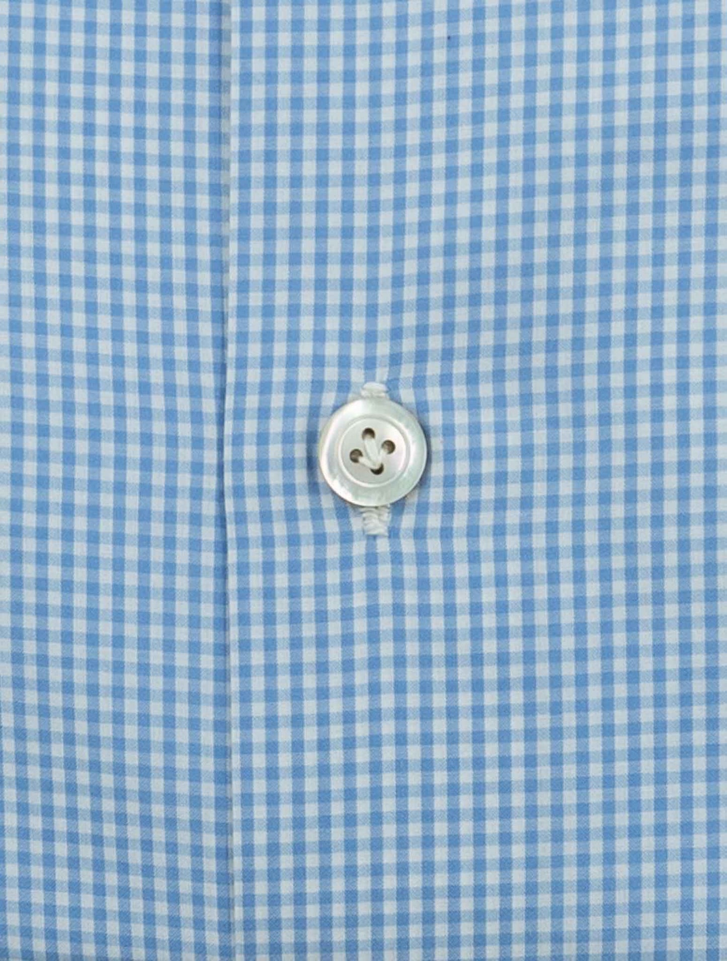 Kiton Light Blue White Cotton Shirt