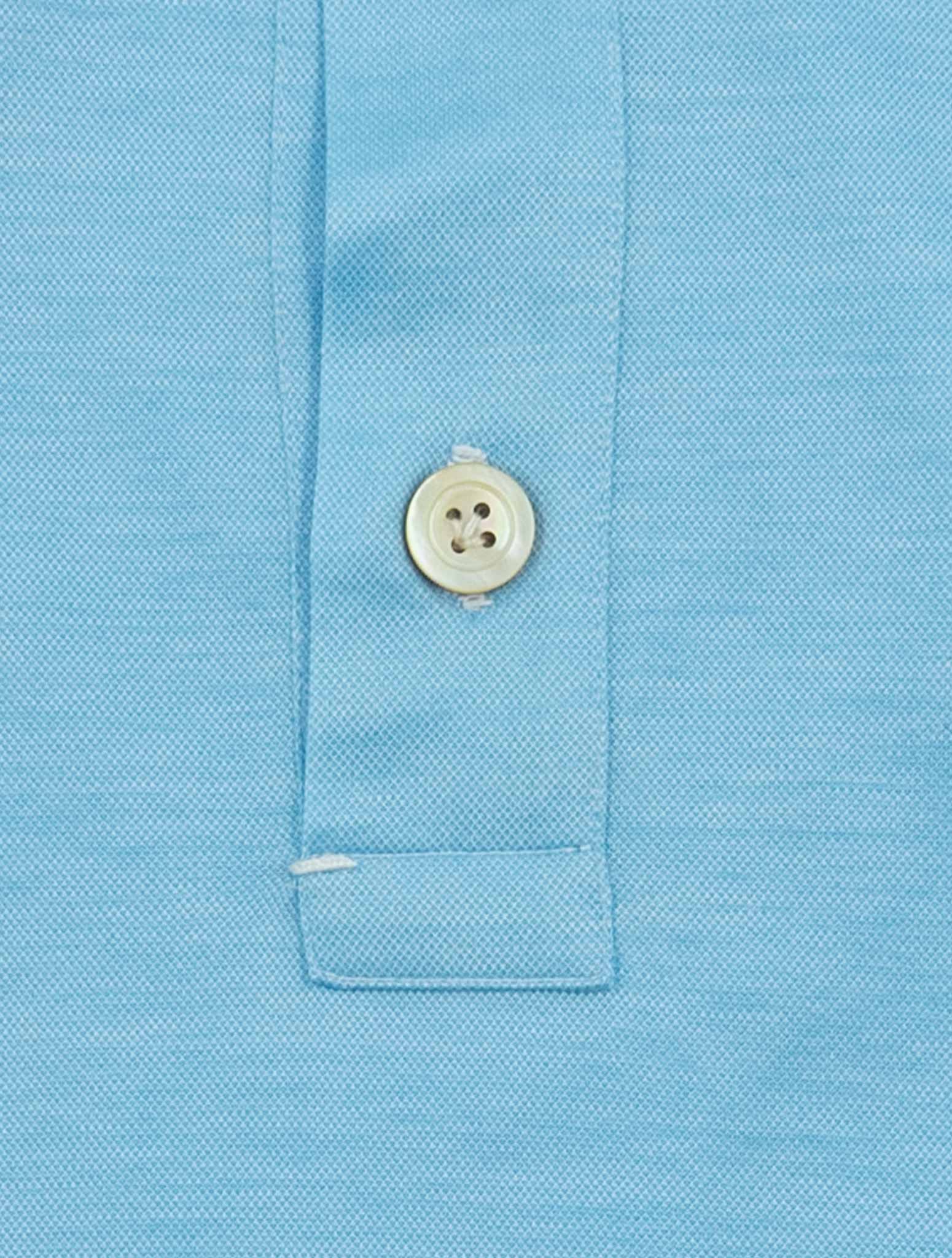 Kiton Light Blue Cotton Polo Shirt