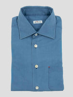 Kiton Blue Cotton Shirt