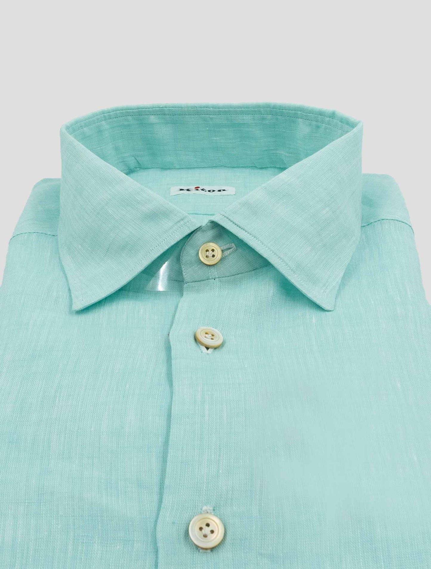 Kiton Light Green Cotton Shirt
