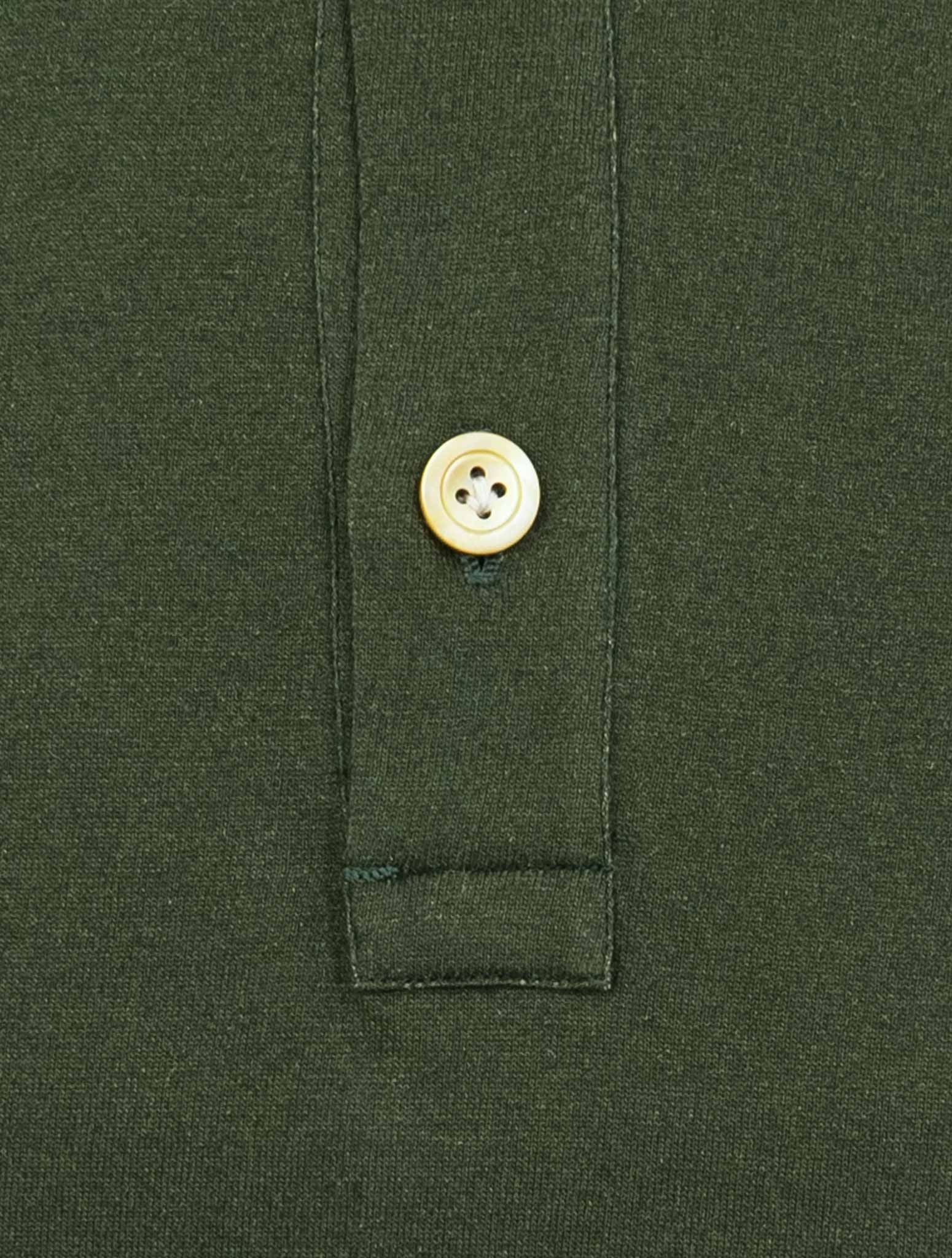 Kiton Green Cotton Cashmere Polo Shirt