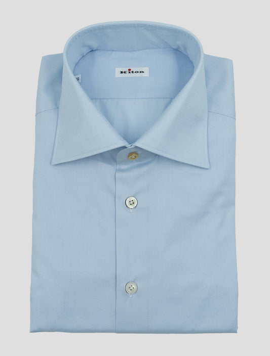 Kiton Light Blue Cotton  Shirt