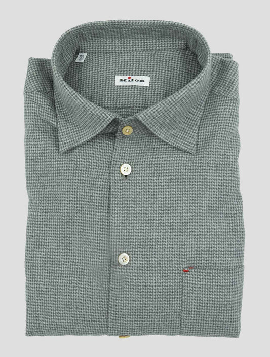 Kiton Gray Cotton Shirt