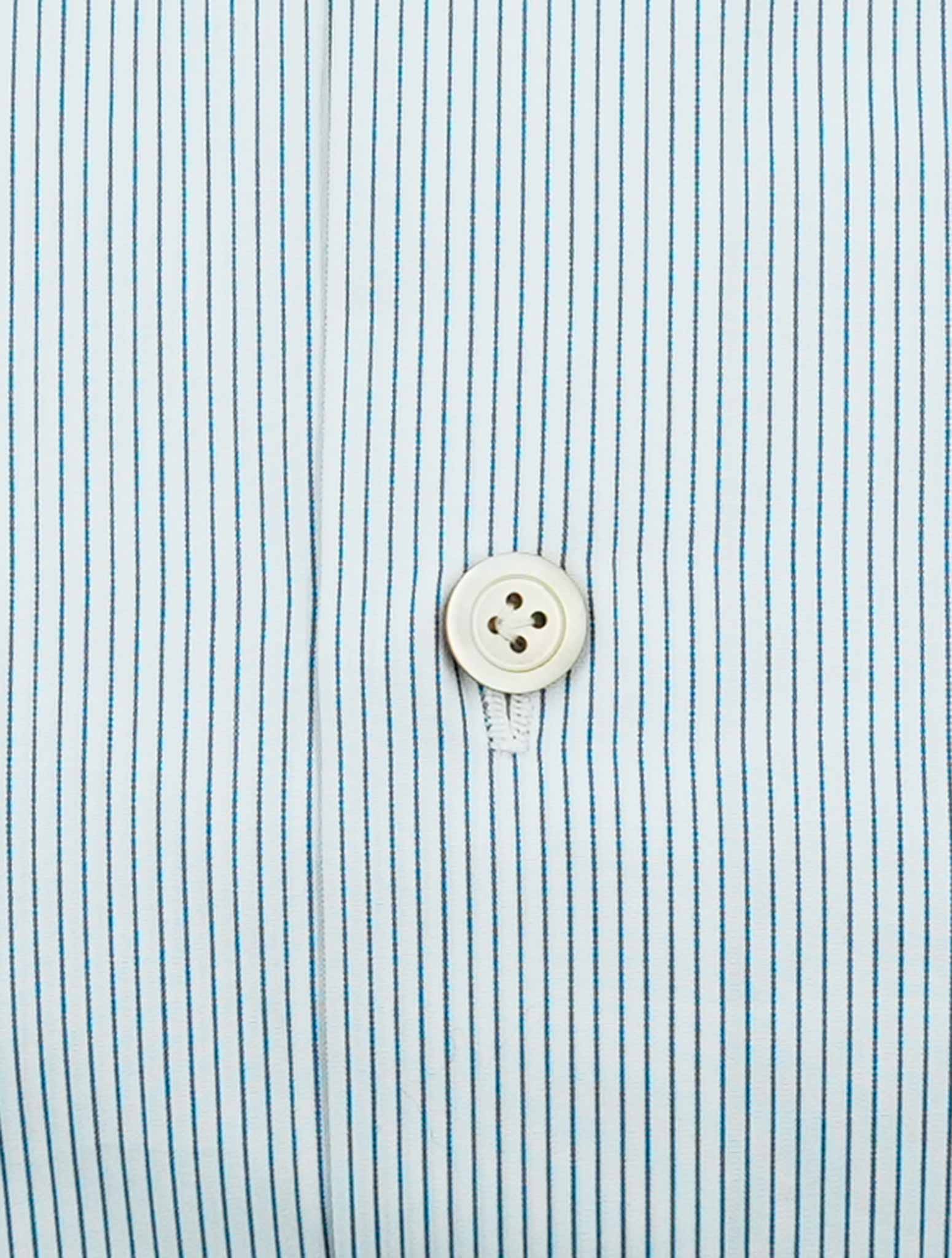 Kiton White Blue Cotton Shirt