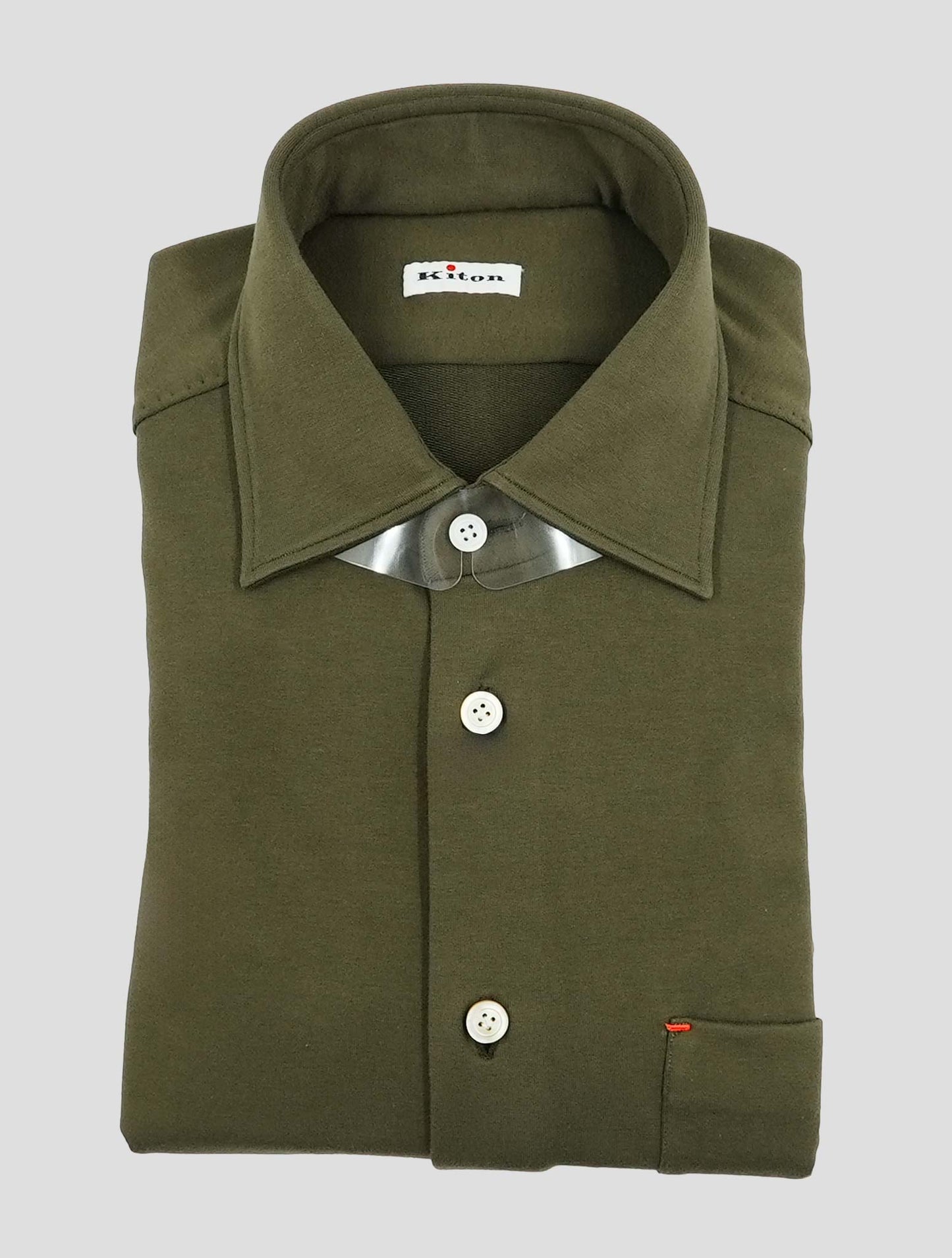 Kiton Green Cotton Shirt