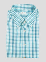 Kiton Blue White Cotton Shirt