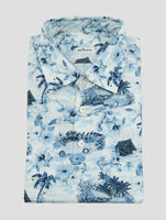 Kiton Blue Cotton Positano Polo Shirt