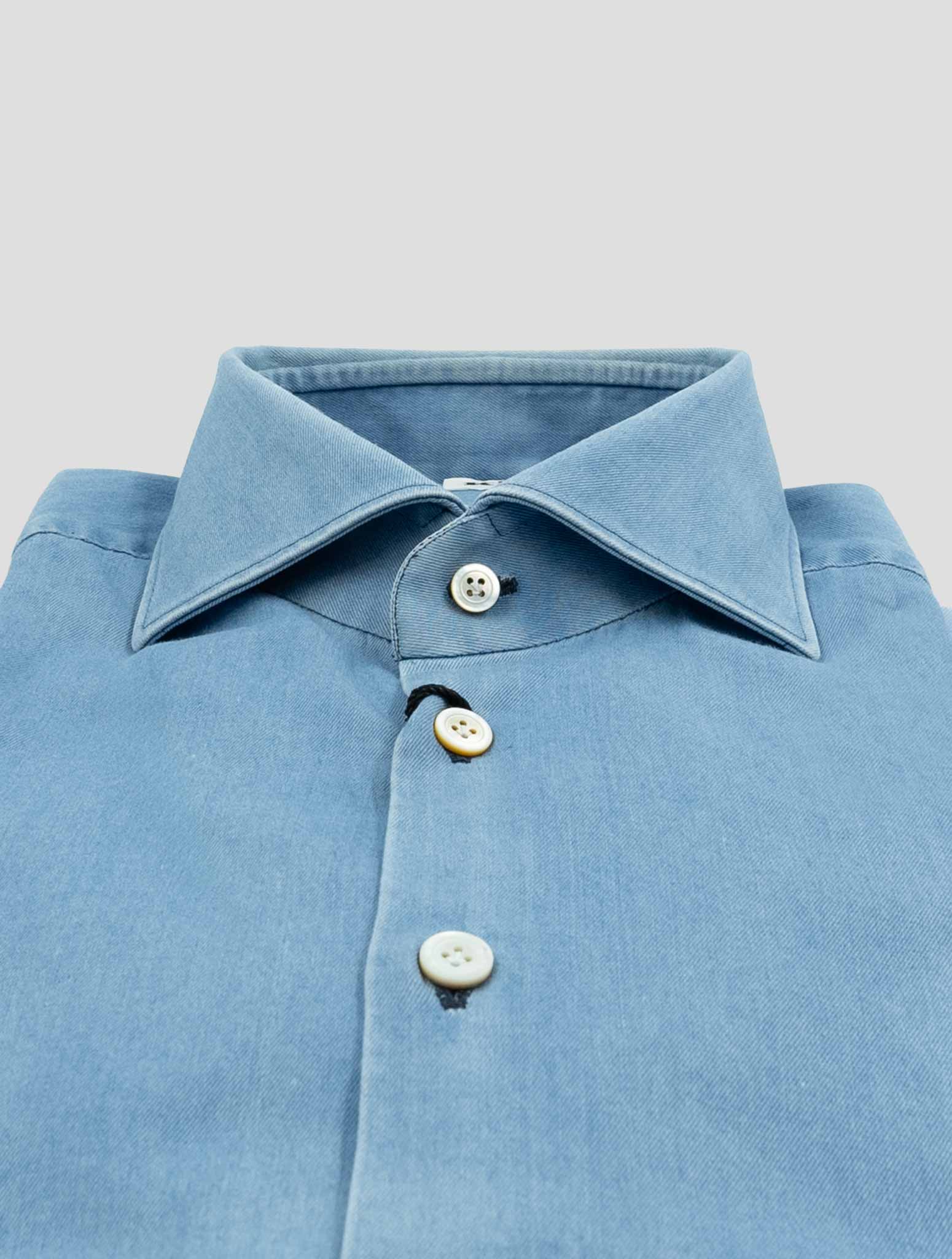 Kiton Denim Cotton Shirt