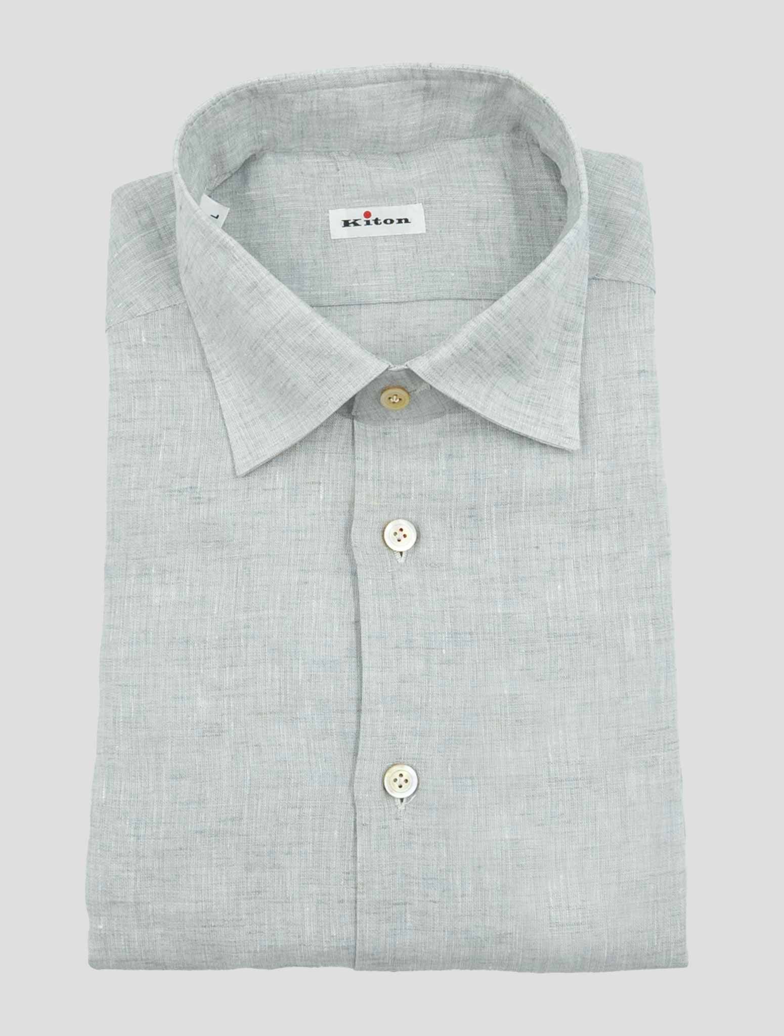 Kiton Light Gray Cotton Shirt
