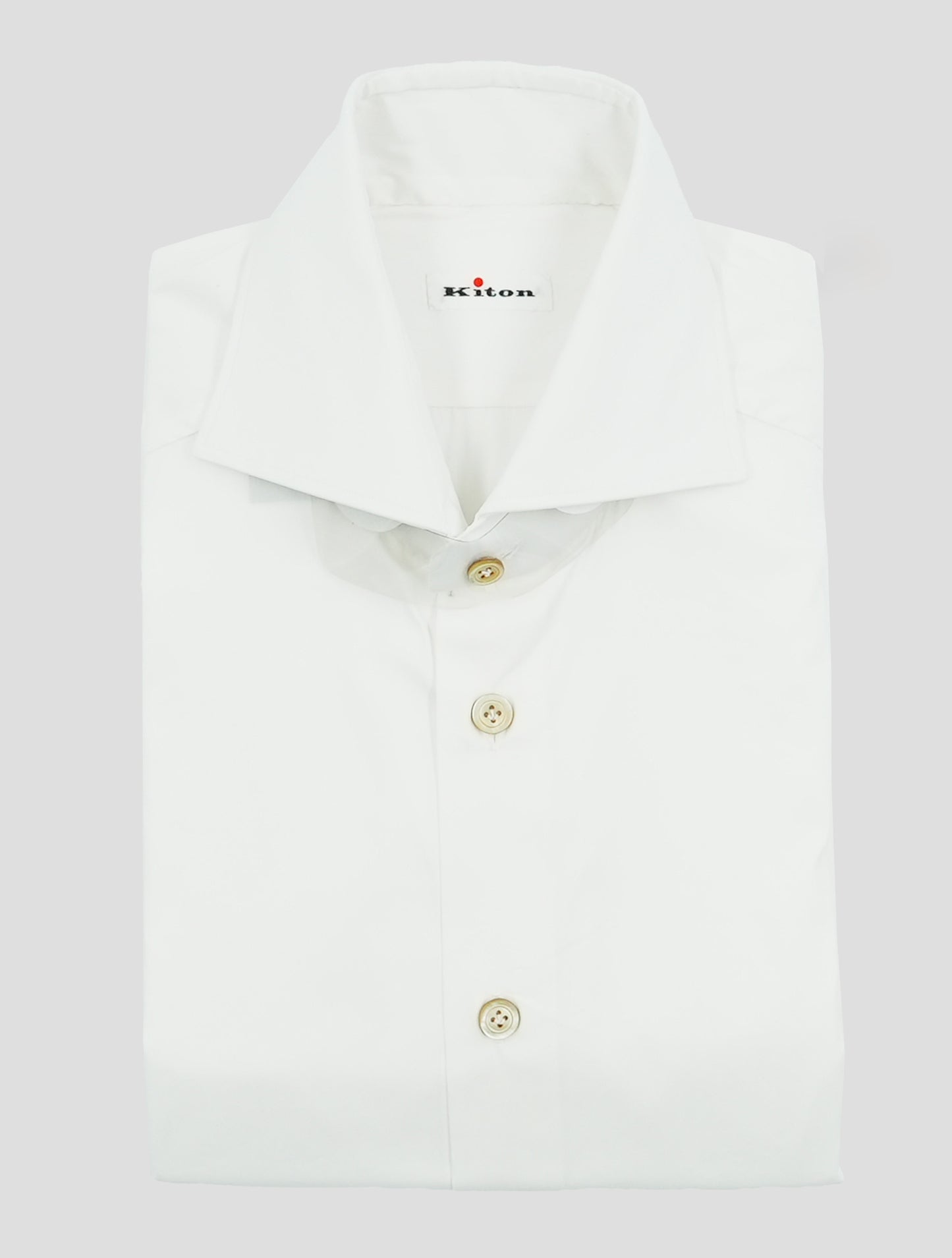 Kiton White Cotton Shirt