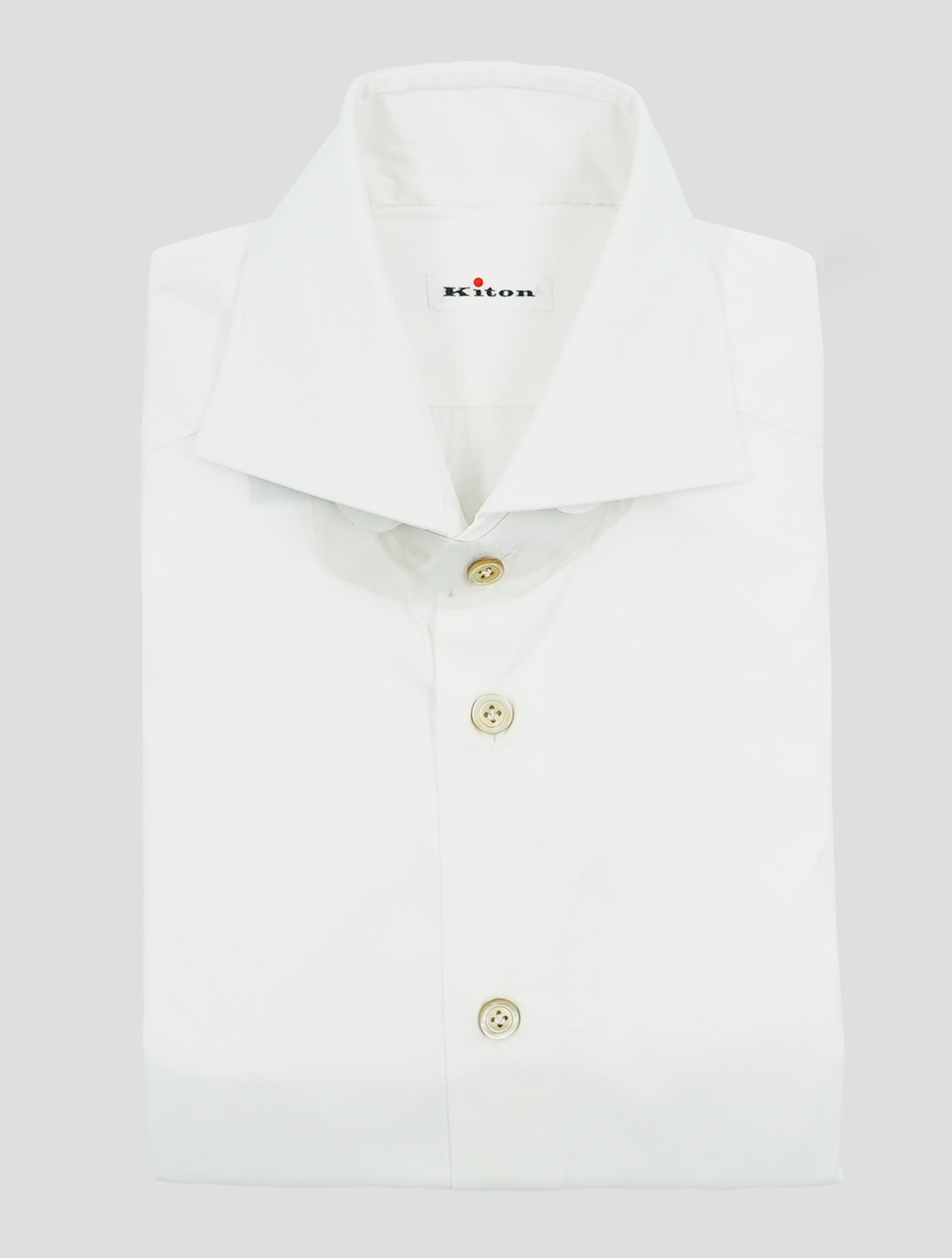 Kiton White Cotton Shirt