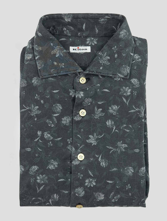 Kiton Gray Cotton Shirt
