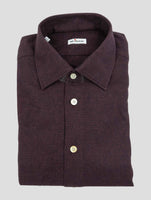 Kiton Burgundy Black Cotton Shirt