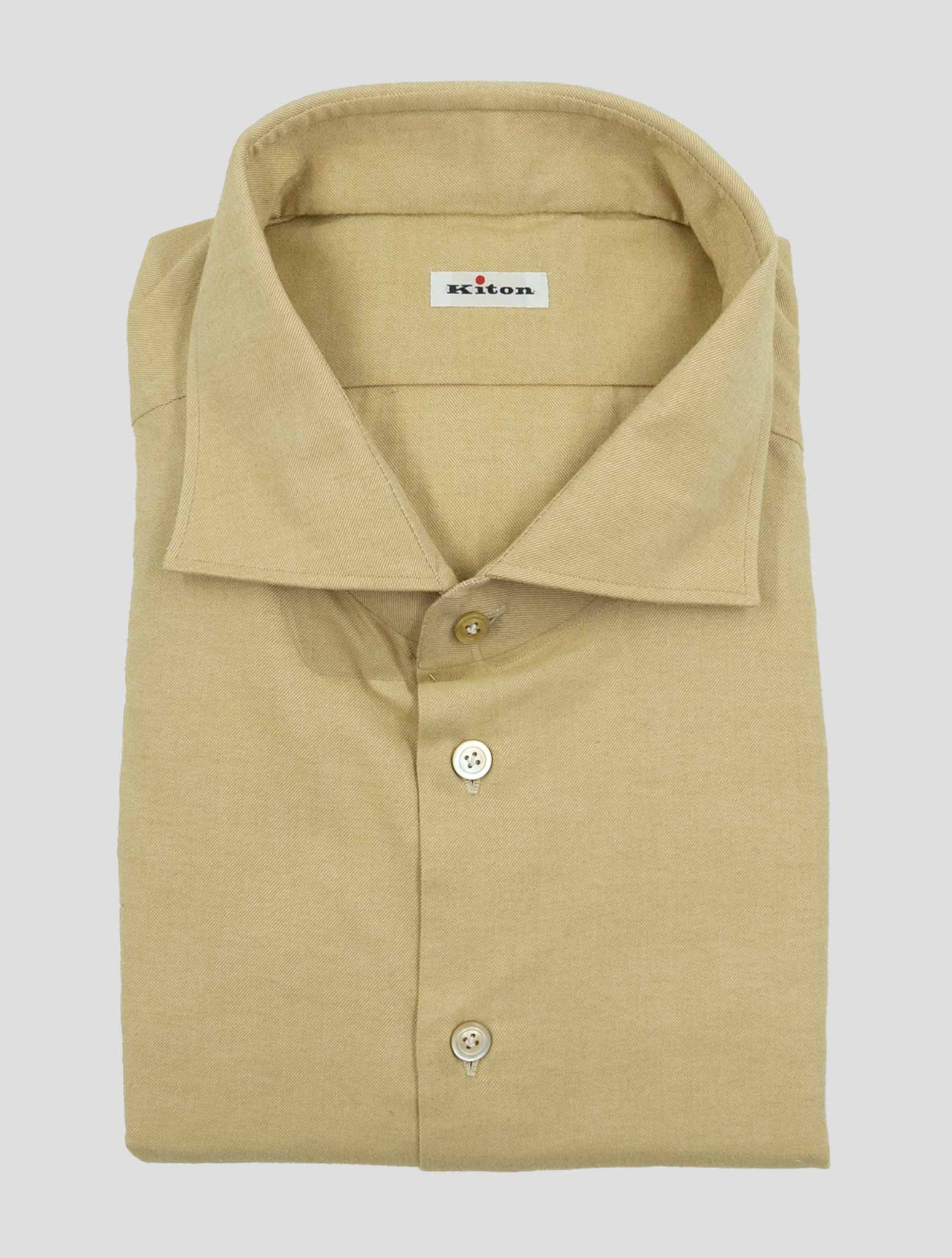 Kiton Beige Cotton Shirt