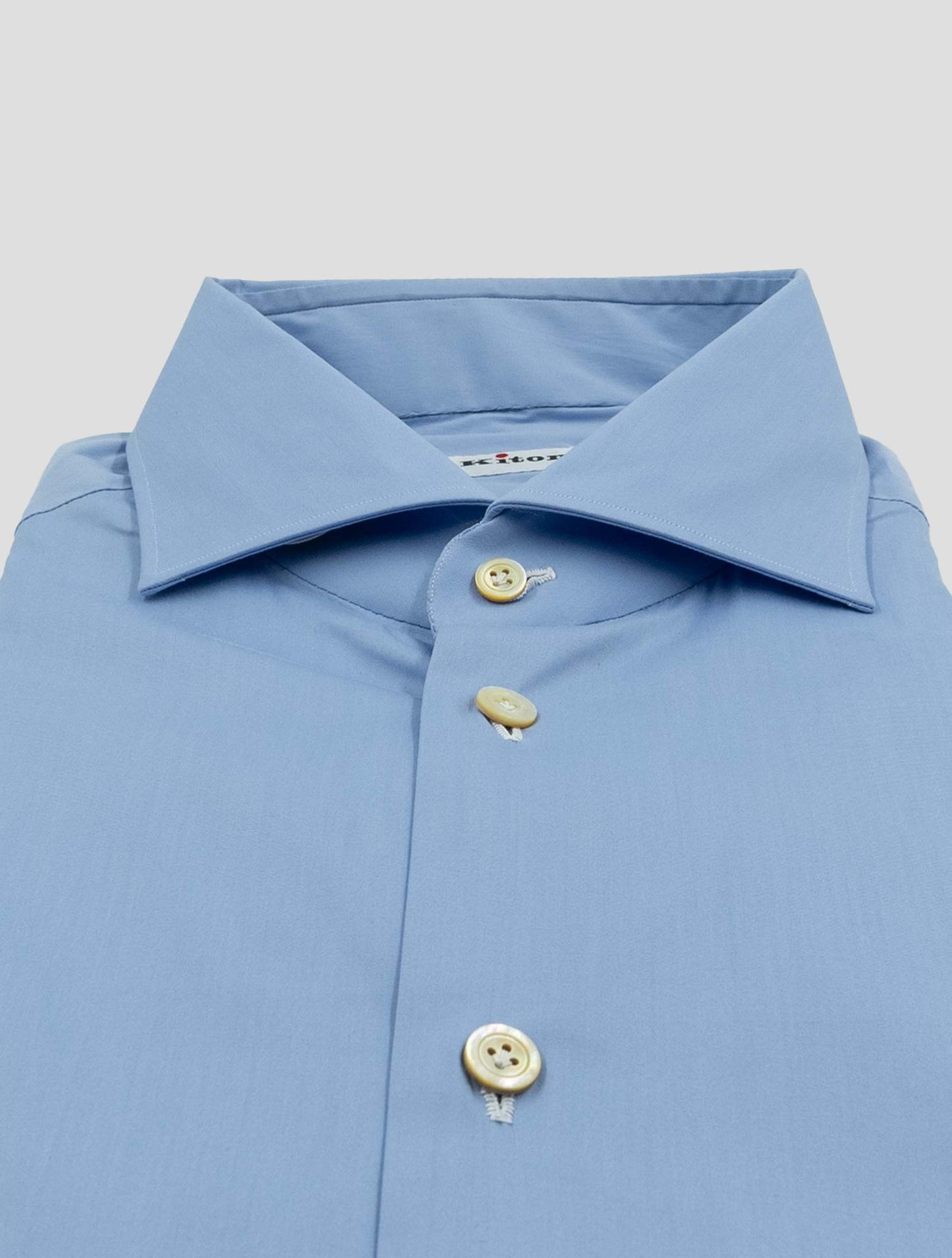 Kiton Light Blue Cotton Pa Ea Shirt