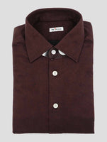 Kiton Burgundy Cotton Shirt