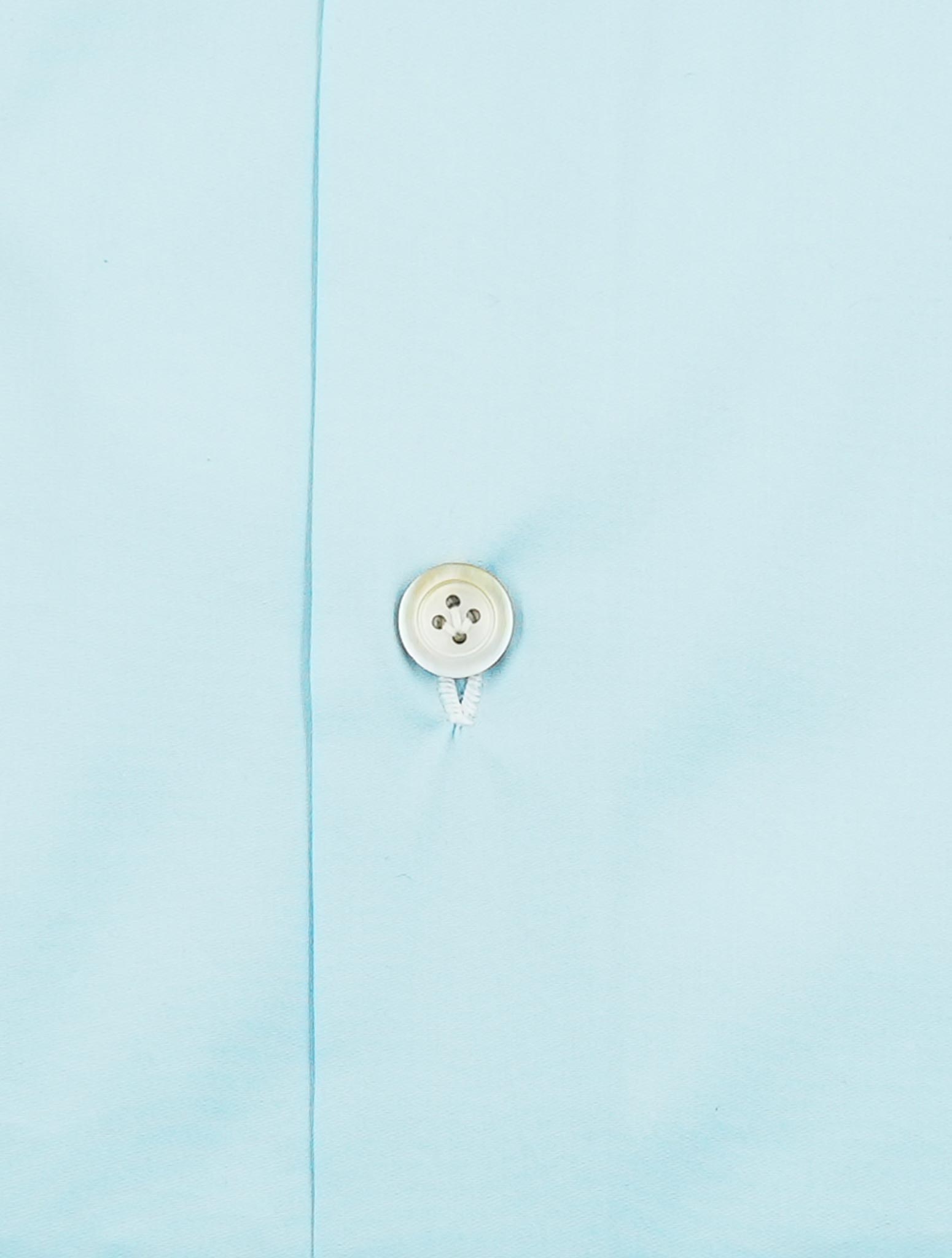 Kiton White Light Blue Cotton Shirt