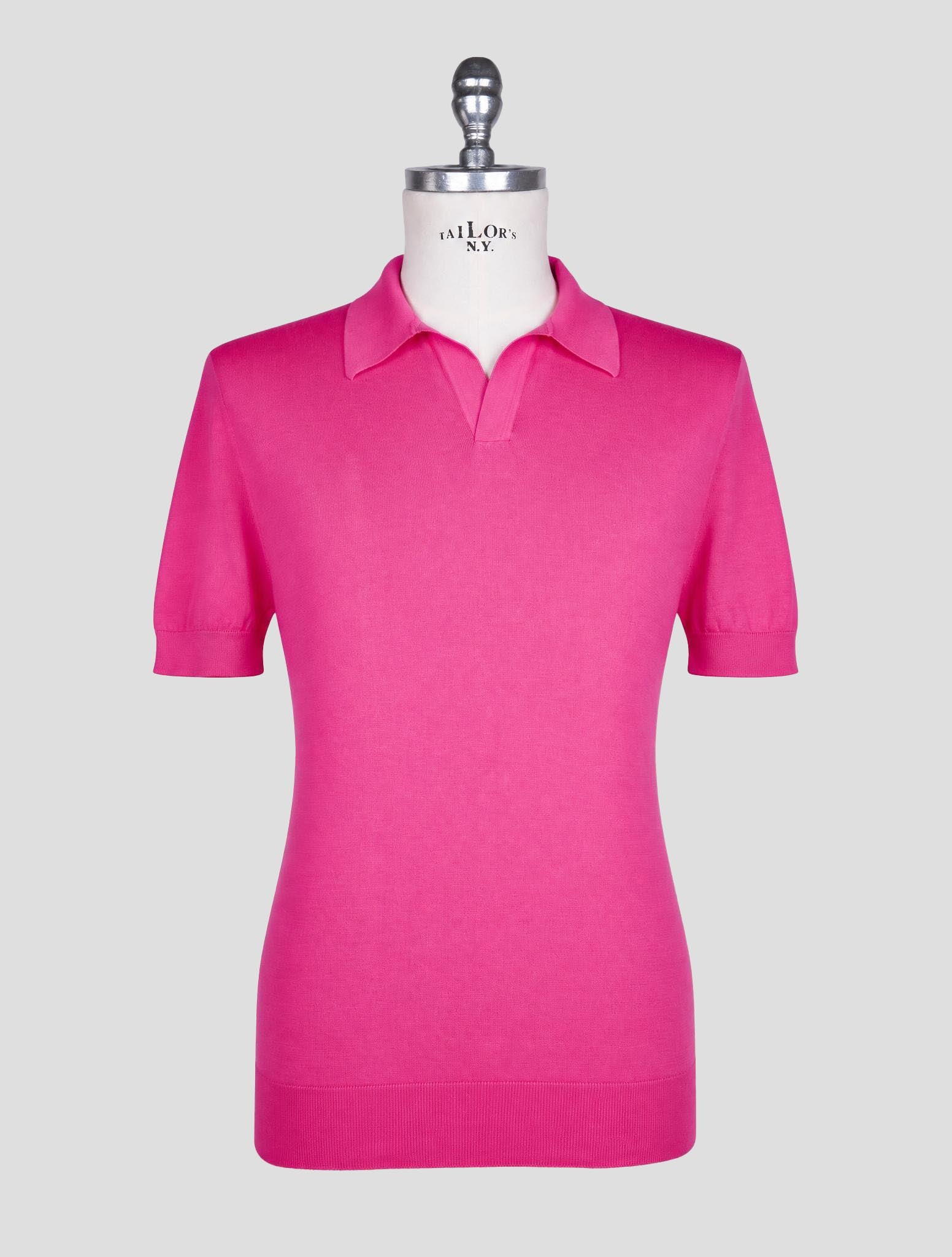 Kiton Knt Pink Cotton Polo
