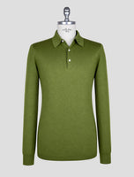 Kiton Green Cotton Sweater Polo