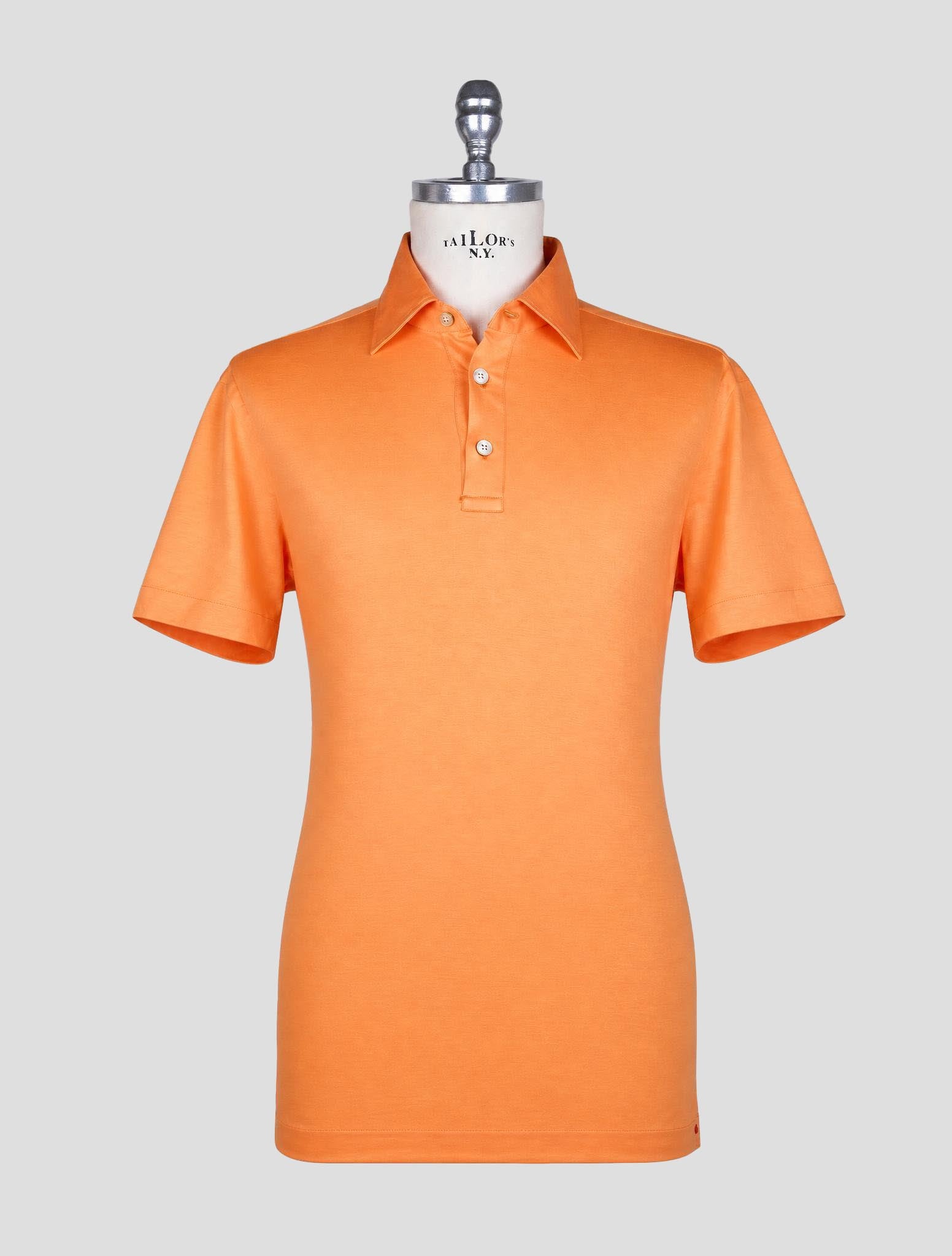 Kiton Orange Cotton Positano Polo