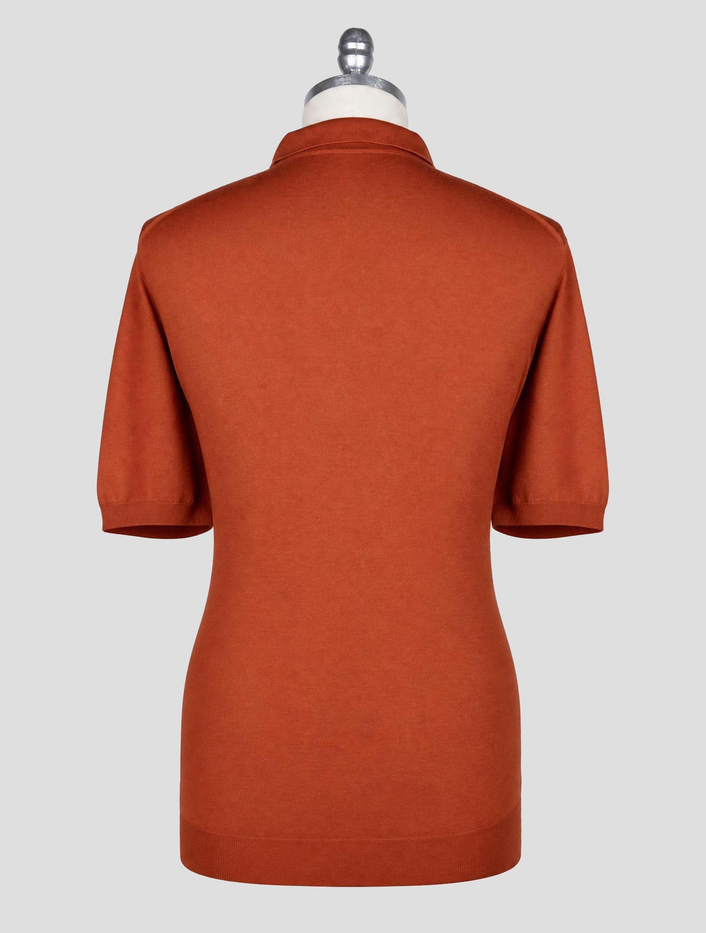 Kiton Brown Cotton Polo Half Zip
