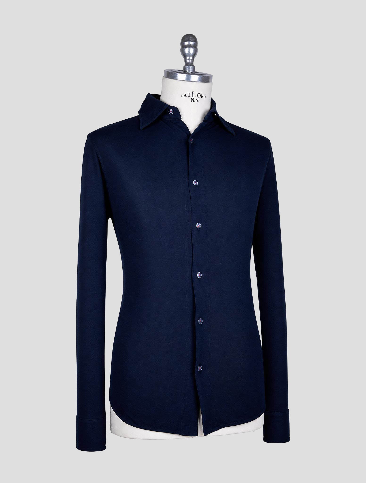 Kiton Blue Cotton Shirts