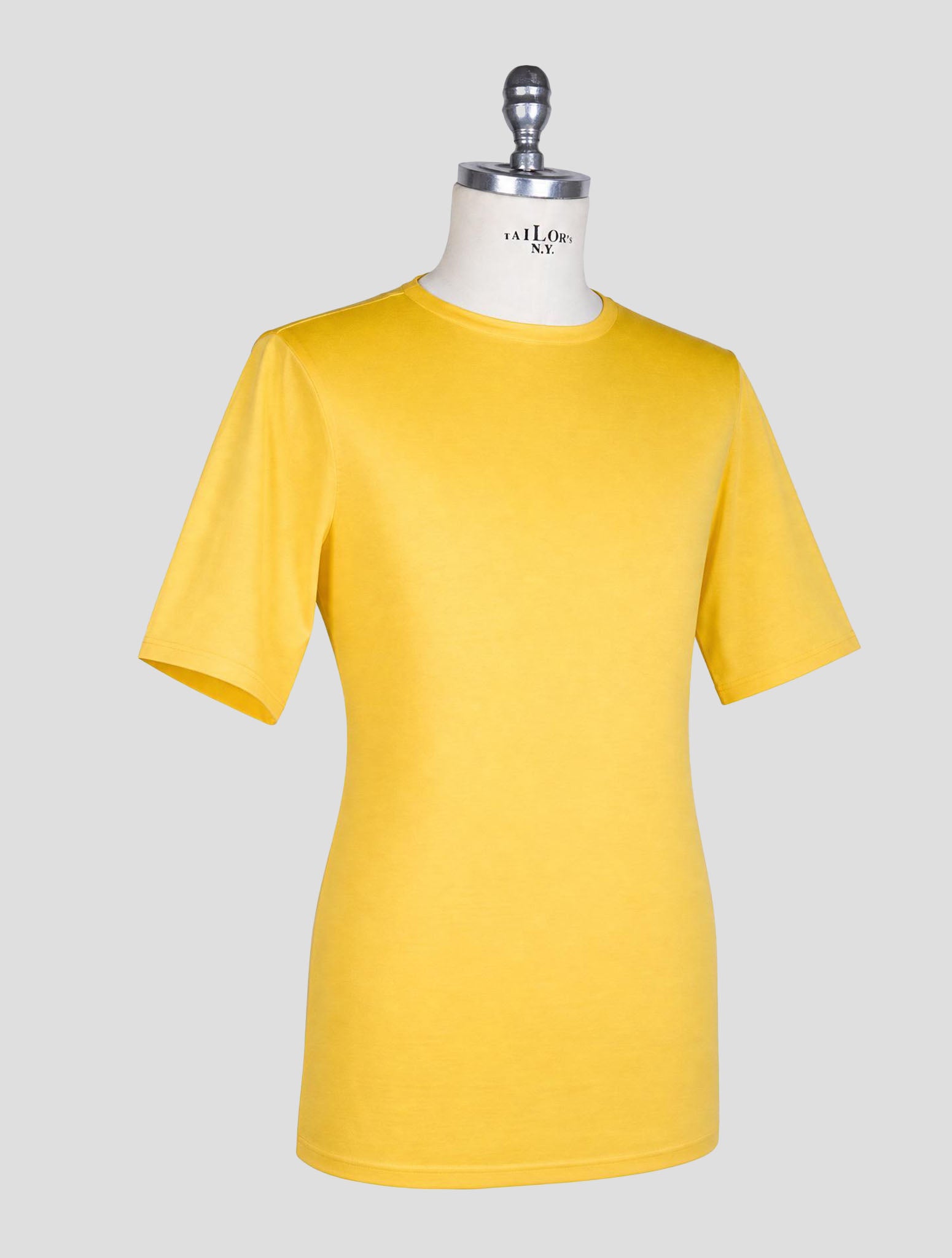 Kiton Knt Yellow Cotton T-Shirt